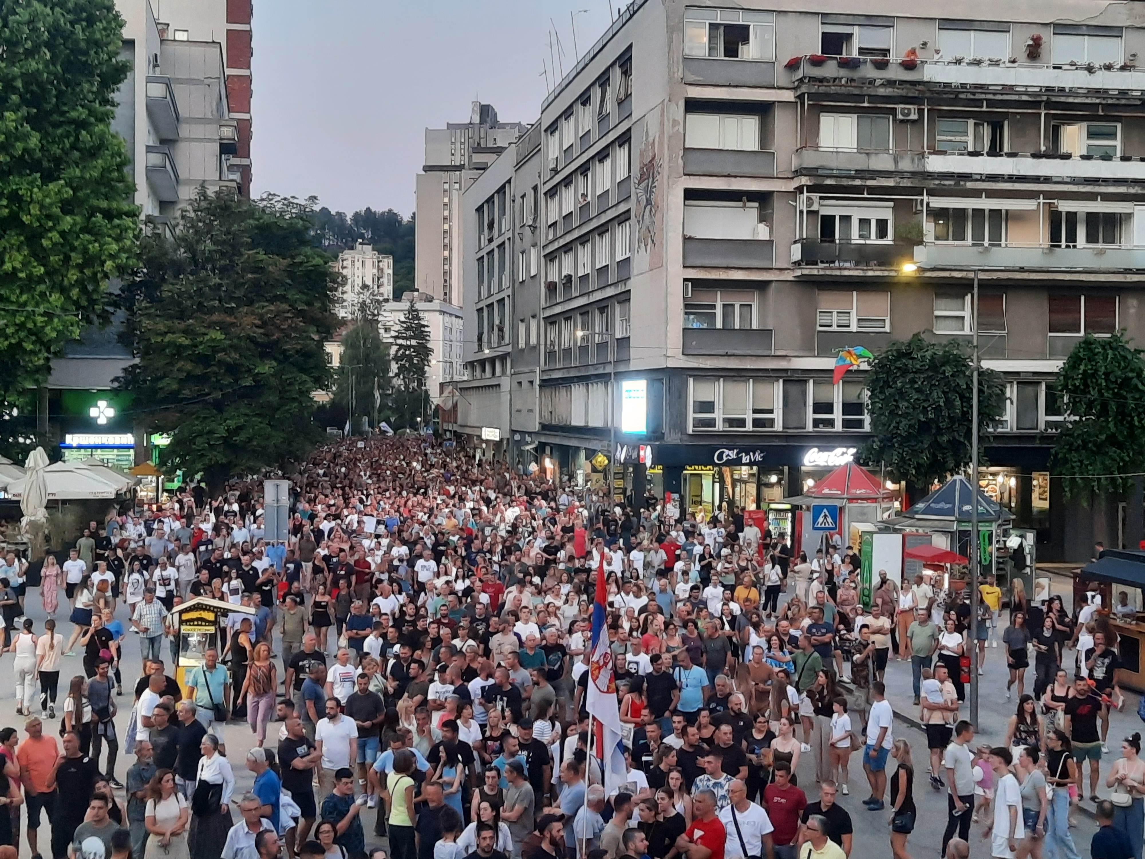 Uzice 07. jul 2025. Veliki, najveci protest građana u Užicu zbog sinošnje policiske represije Foto:Slavica Panić/Nova.rs