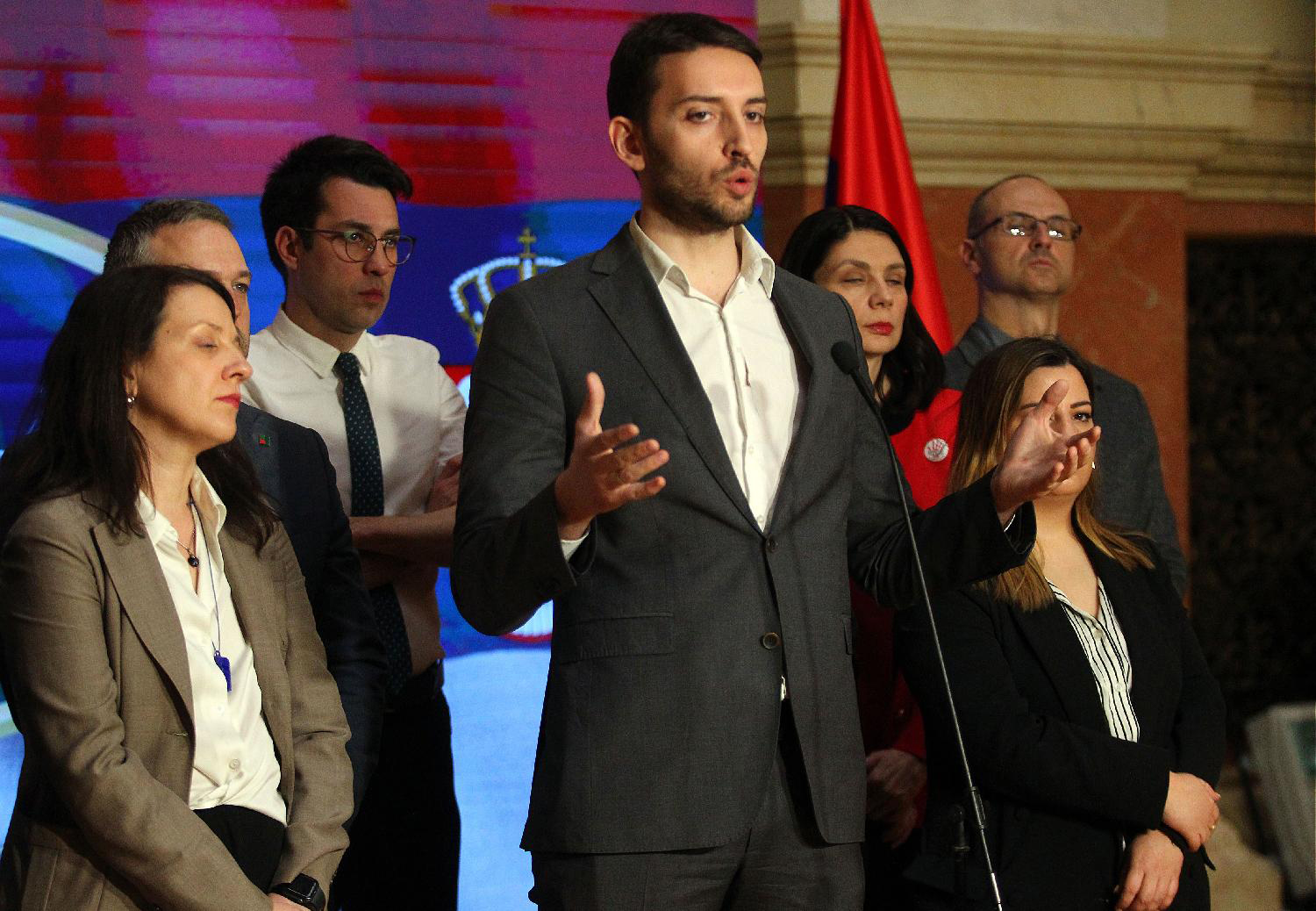 Mesto: Beograd
Datum: 2025-03-04 17:38:12.0
Dogadjaj: POLITIKA - konferencija za novinare Pokreta slobodnih građana u Domu Narodne skupštine Srbije
Fotoreporter: Aleksandar Barda
Ličnosti: Pavle Grbović
Izvor: FoNet