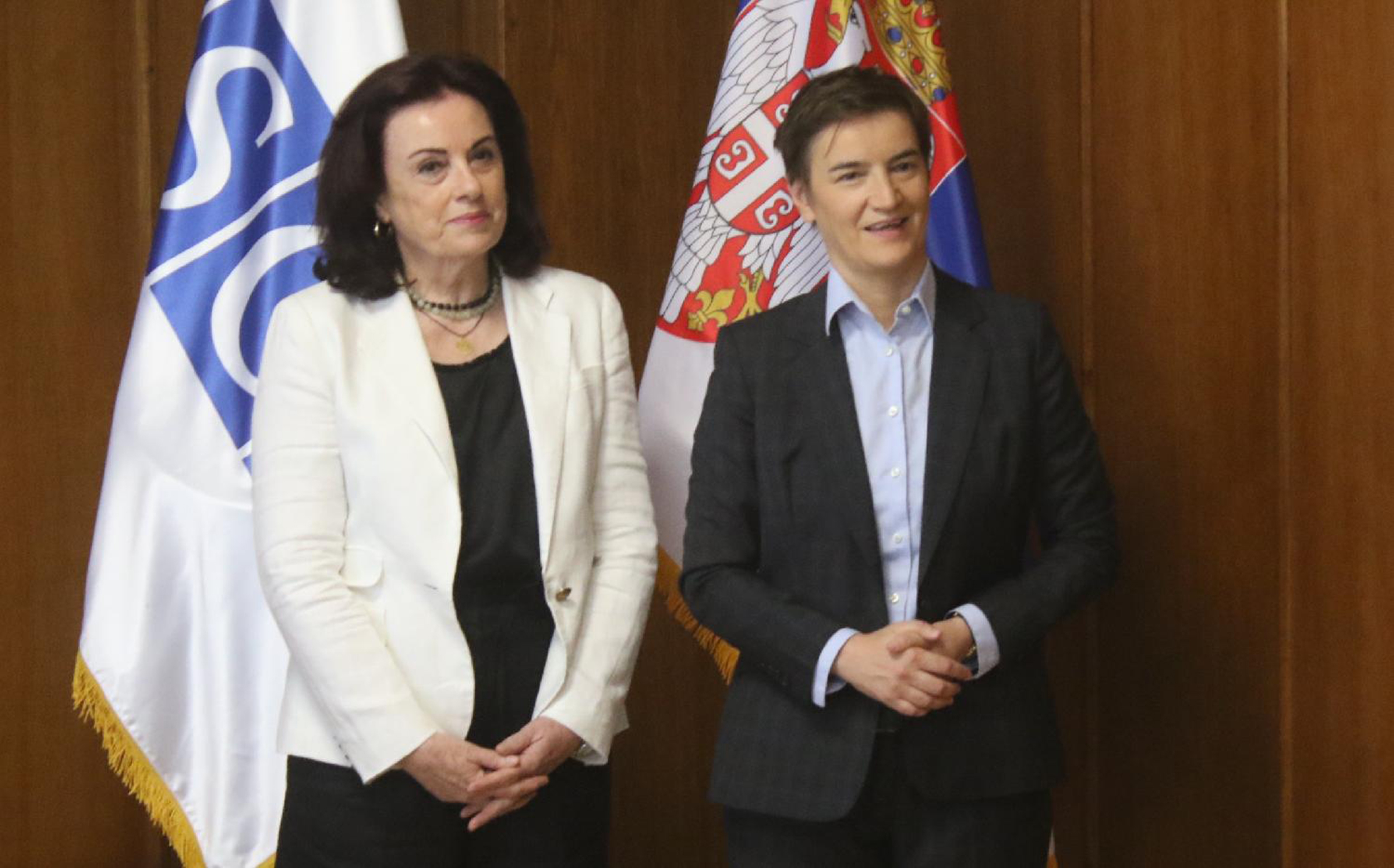 Ane Brnabić sa direktorkom ODIHR Mariom Talalian   Foto:Zoran Mrđa/FoNet