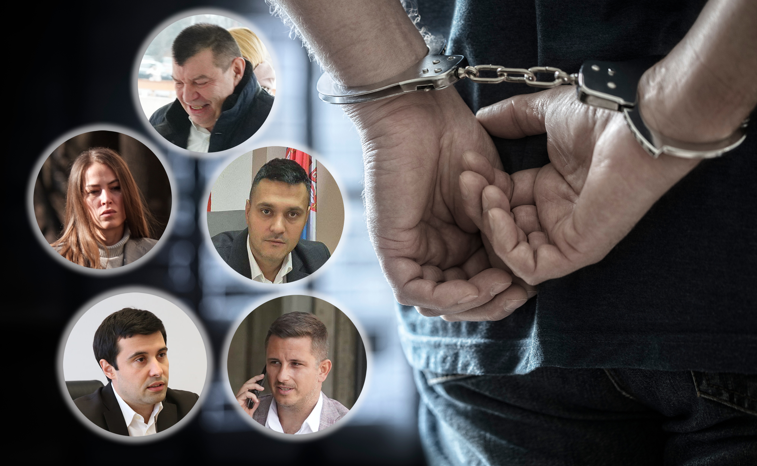 hapšenje, Milorad Grčić, Dijana Hrkalović, Mladen Papović, Nemanja Stajić, Aleksandar Jovičić kombo