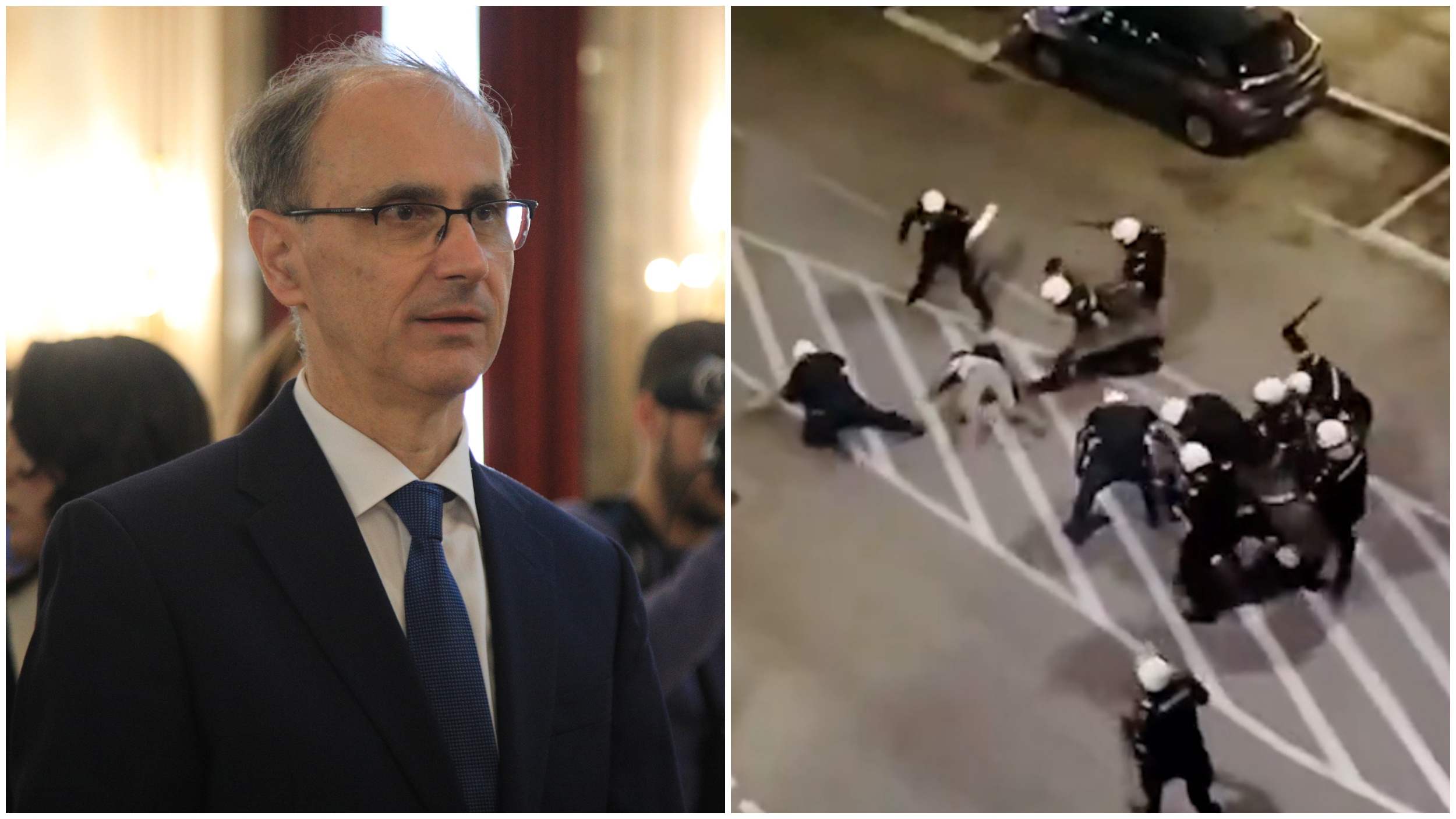 Đuro Macut, Valjevo, policija, prebijanje, hapšenje, nasilje, kombo Foto: Milos Tesic/ATAImages/Printscreen Valjevo_live/Video
