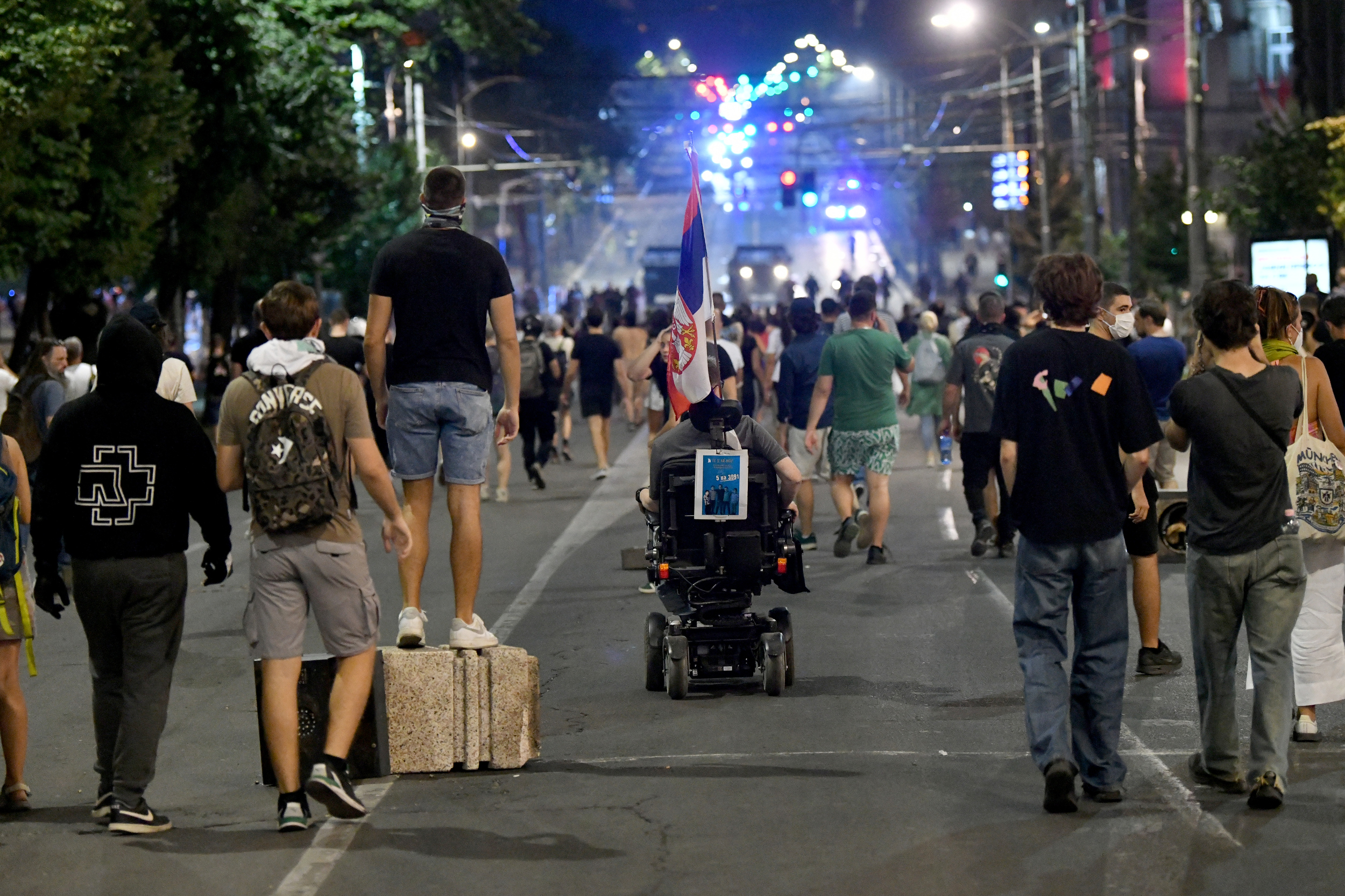 Beograd 15. avgust 2025. Protest studenata u blokadi I građana Srbije pod sloganom „Nismo vreća za udaranje“, protesti nakon brutalnog nasilja policije nad građanima  Slavija  Foto:Vladislav Mitić/Nova.rs