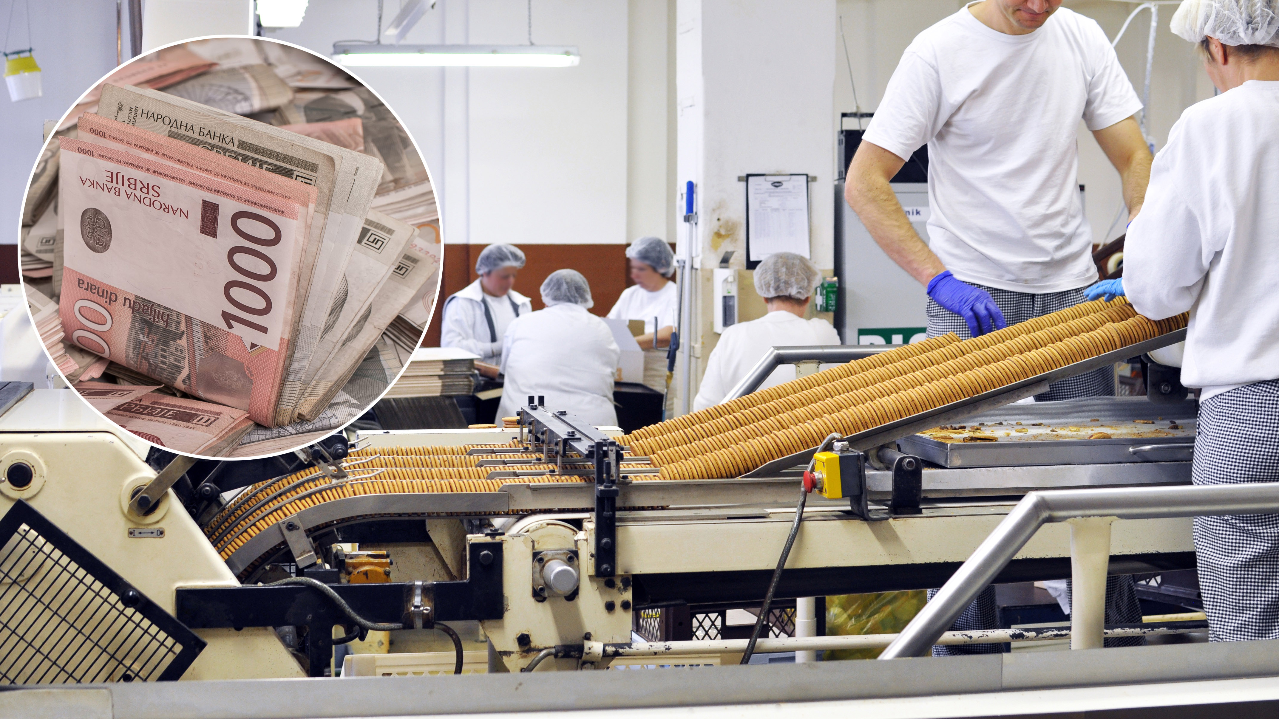 Workers,Sort,Biscuits,On,A,Conveyor,Belt,In,A,Factory