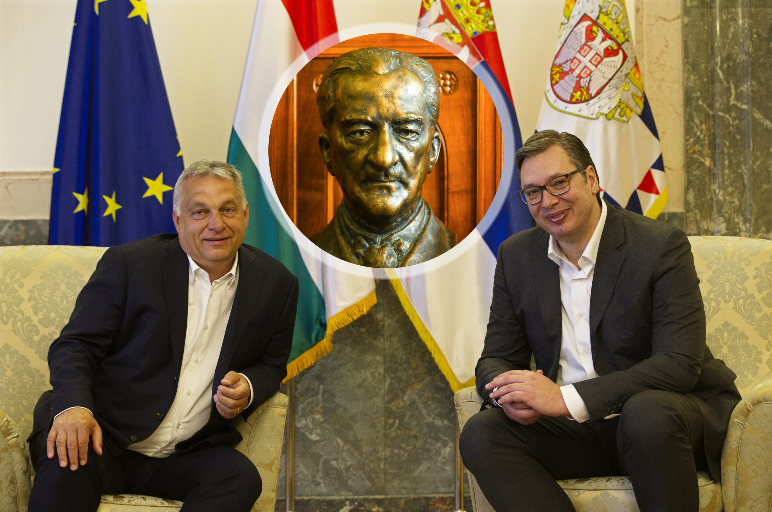 Viktor Orban i Aleksandar Vučić, Mikloš Horti bista kombo