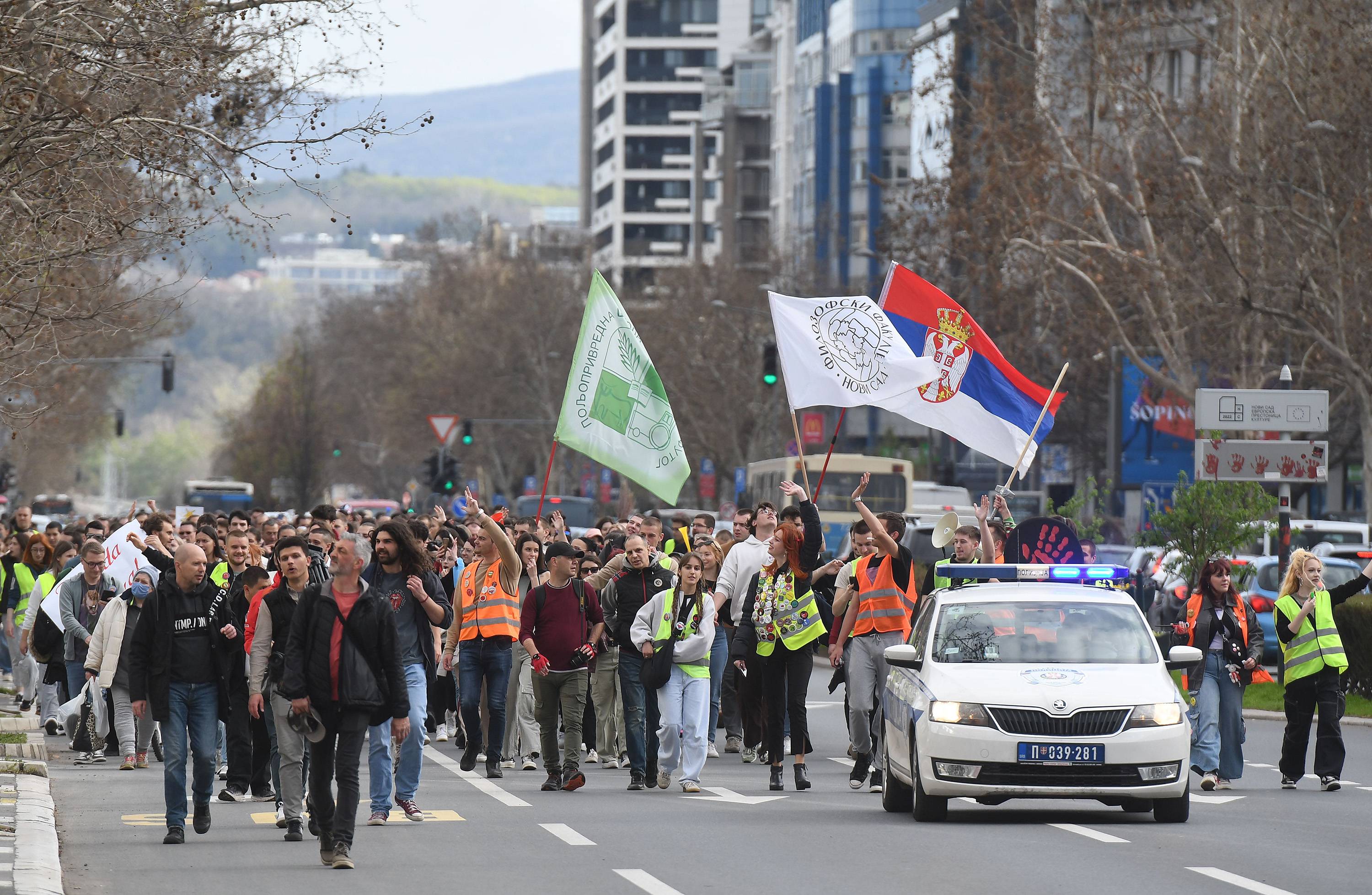 PROTEST STUDENATA ISPRED MUP-A U NOVOM SADU
