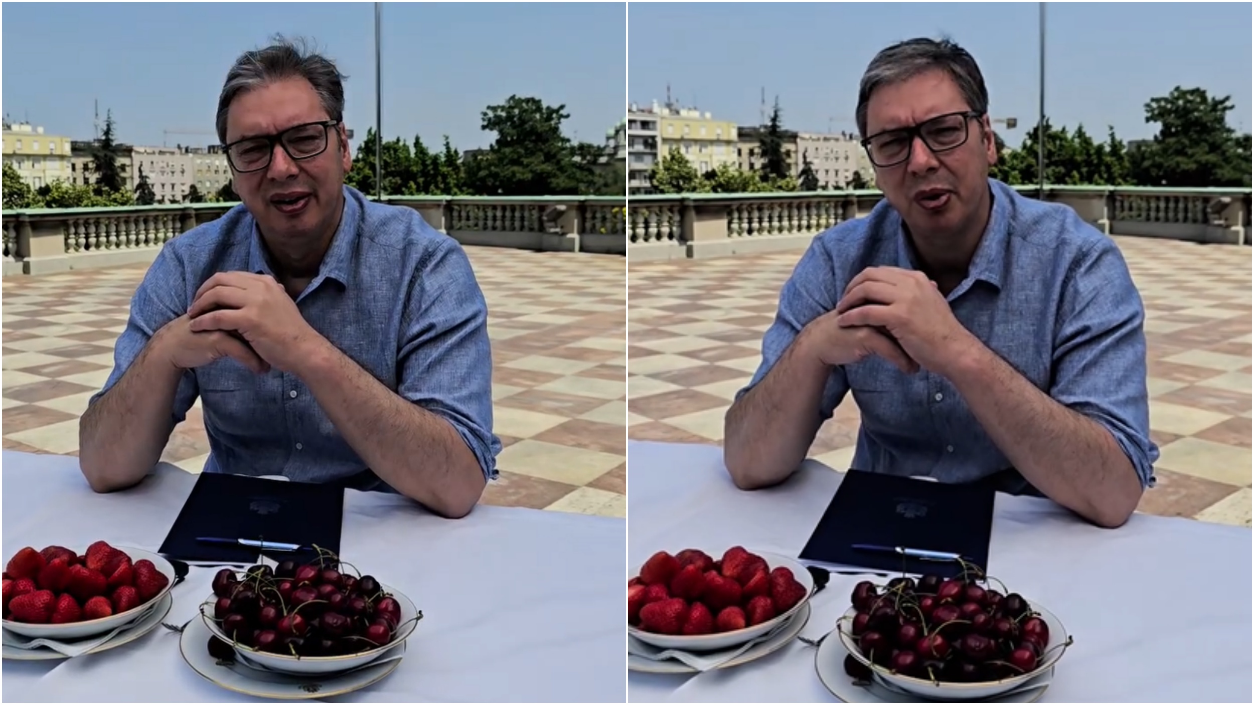 Vučić tresnje i jagode od 3000 soma dinara