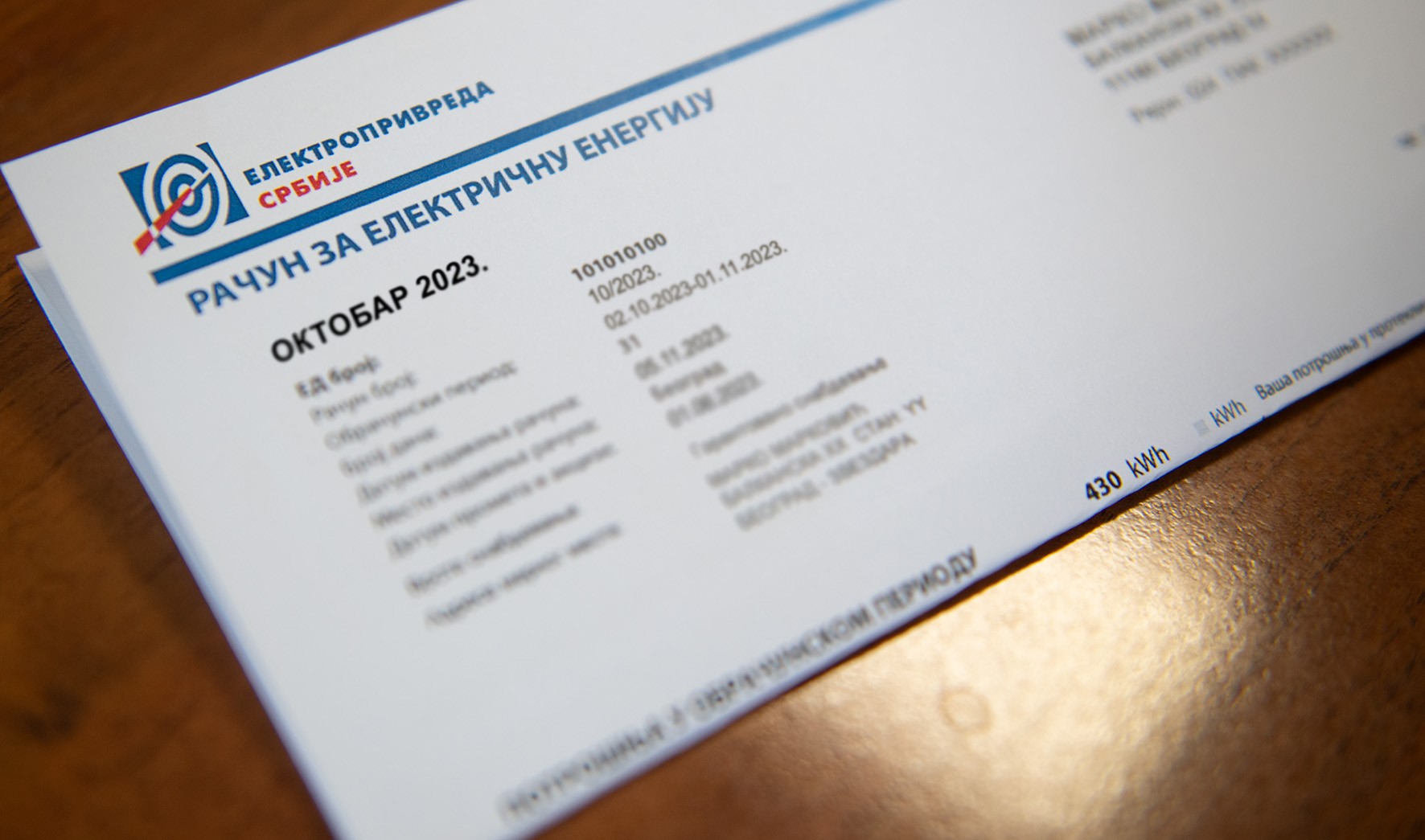 Racun za oktobar 2023