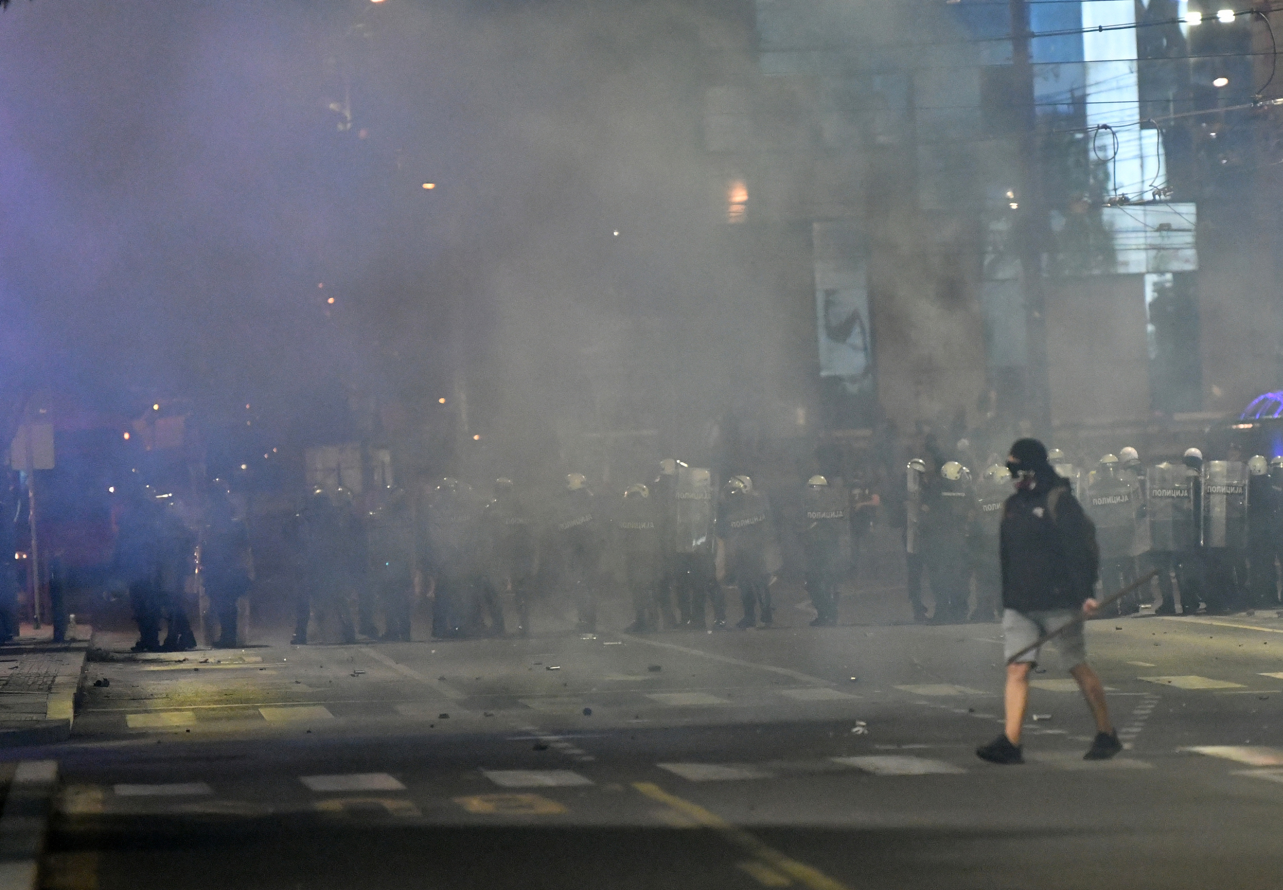 Beograd 15. avgust 2025. Protest studenata u blokadi I građana Srbije pod sloganom „Nismo vreća za udaranje“, protesti nakon brutalnog nasilja policije nad građanima  Slavija  Foto:Vladislav Mitić/Nova.rs