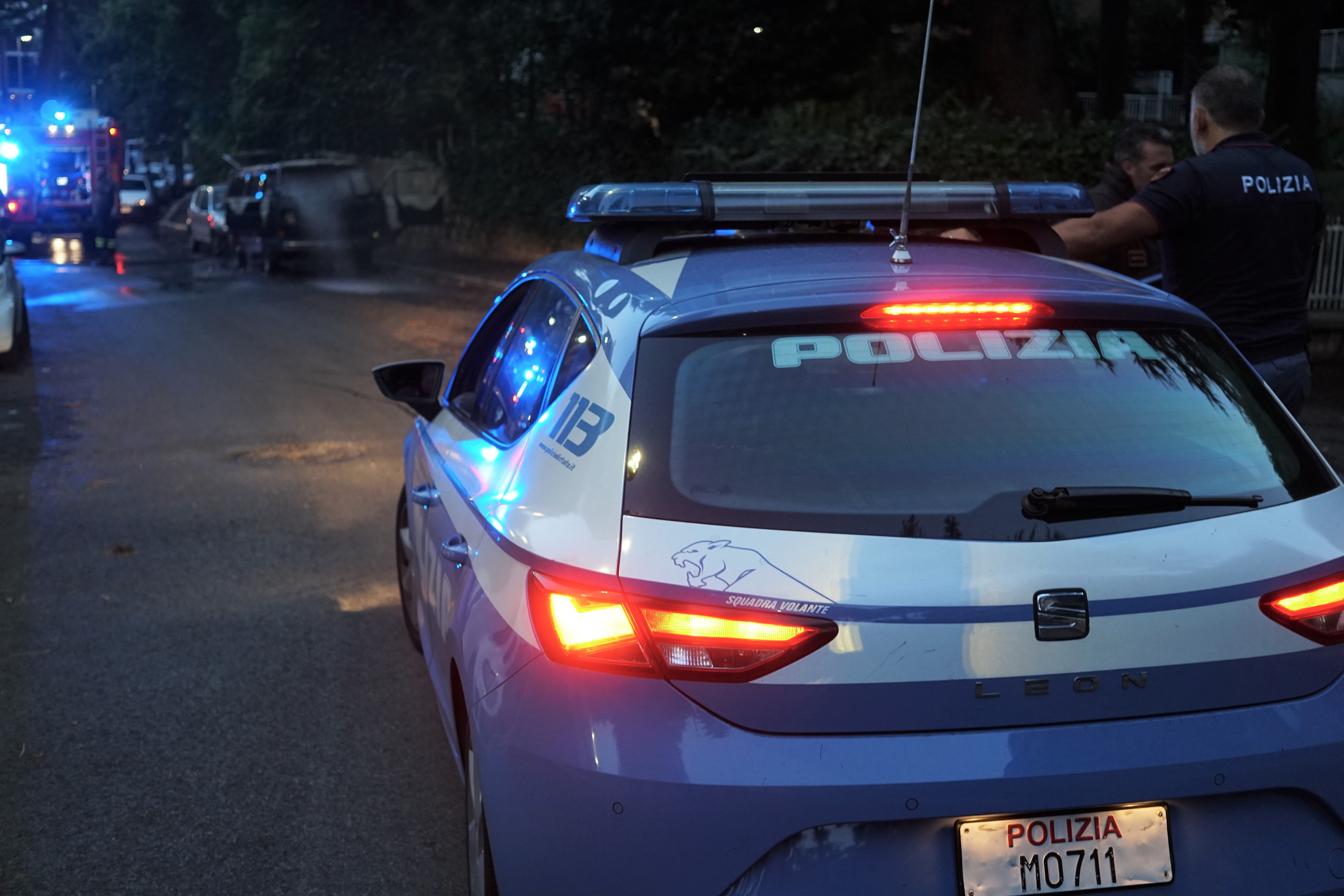 Rome,,Italy,-,August,9,,2018:,Italian,Police,In,Action.