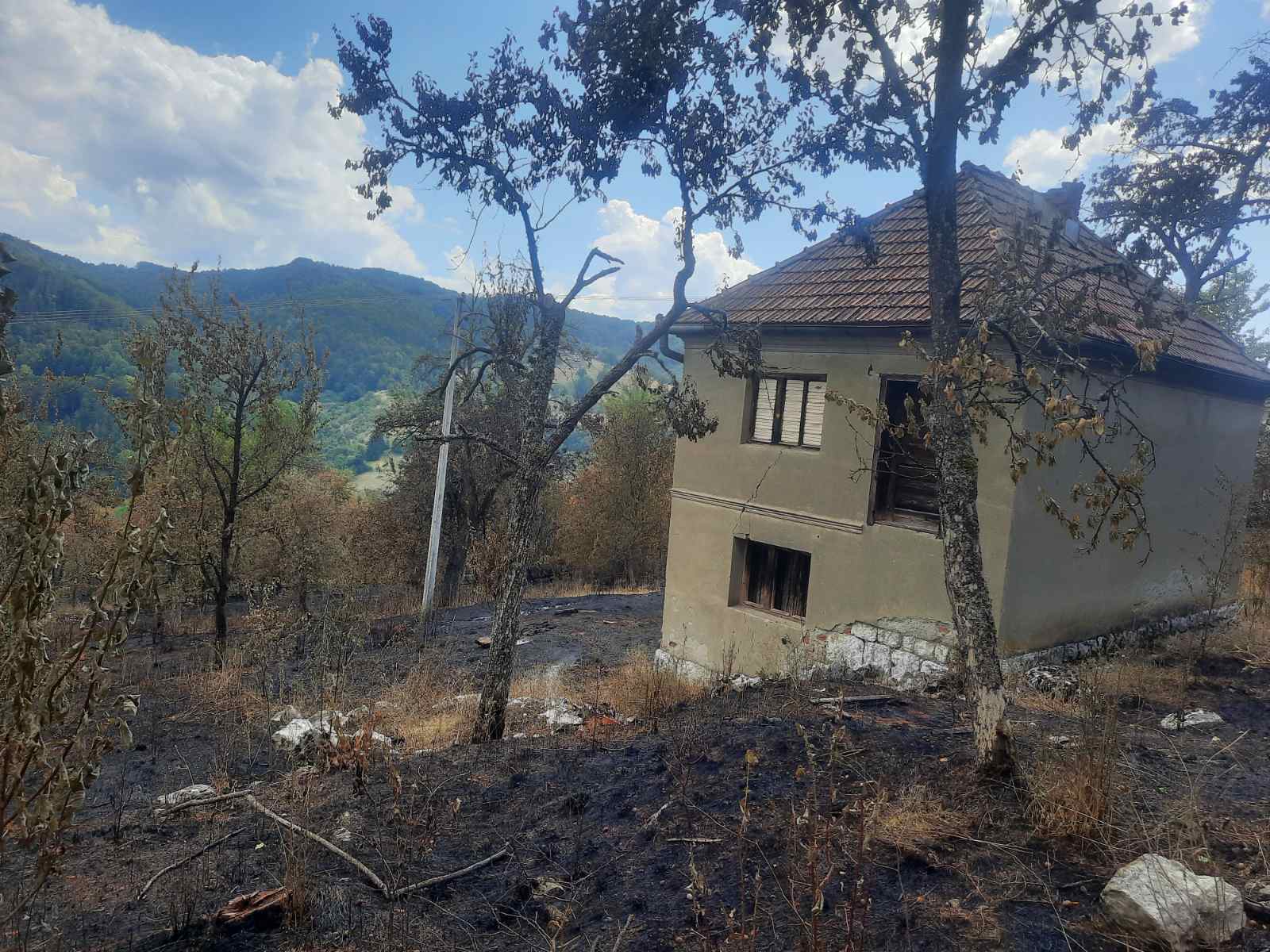 požar u selu bioska kod užica