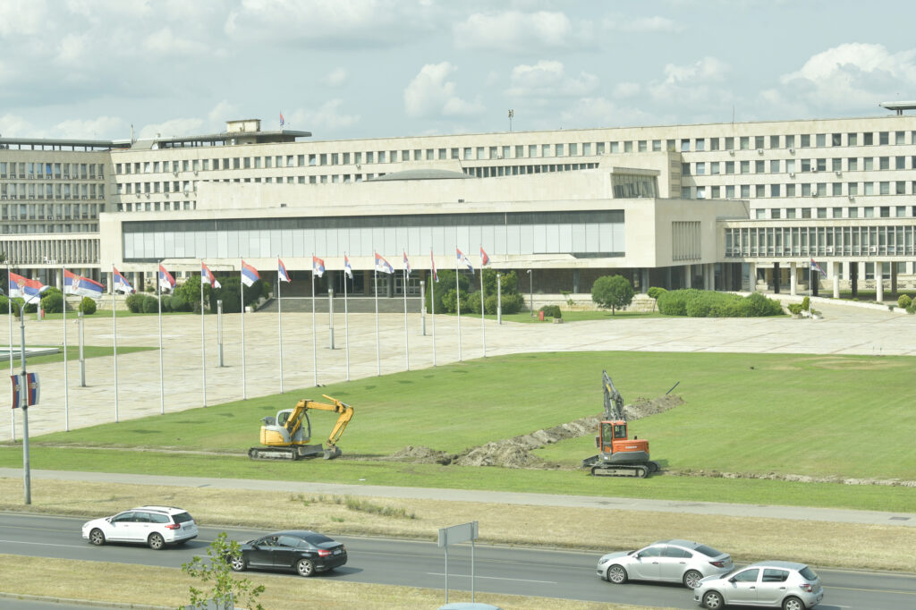 beograd 27.06.2025 Palata srbija radovi kopanje iskopavanje radovi kod palate srbije