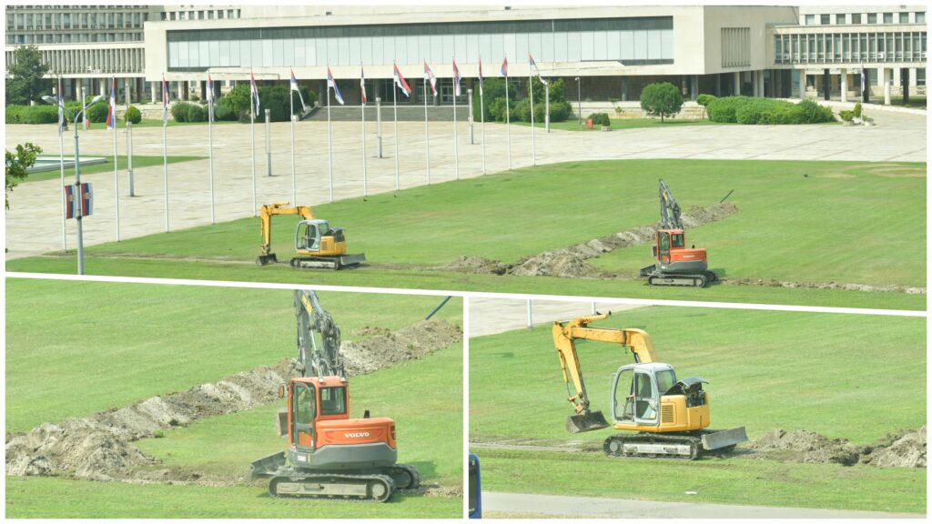 beograd 27.06.2025 Palata Srbija radovi kopanje iskopavanje radovi kod palate srbije
