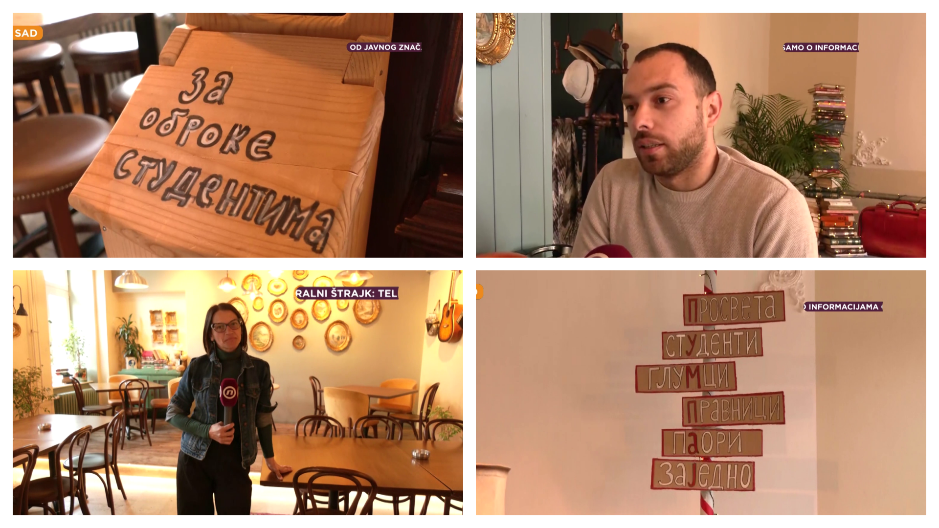 Generalni štrajk u Novom Sadu: Pojedini kafići se odazvali pozivu