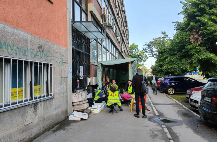Blokada suda u Novom Sadu Foto: 021.rs