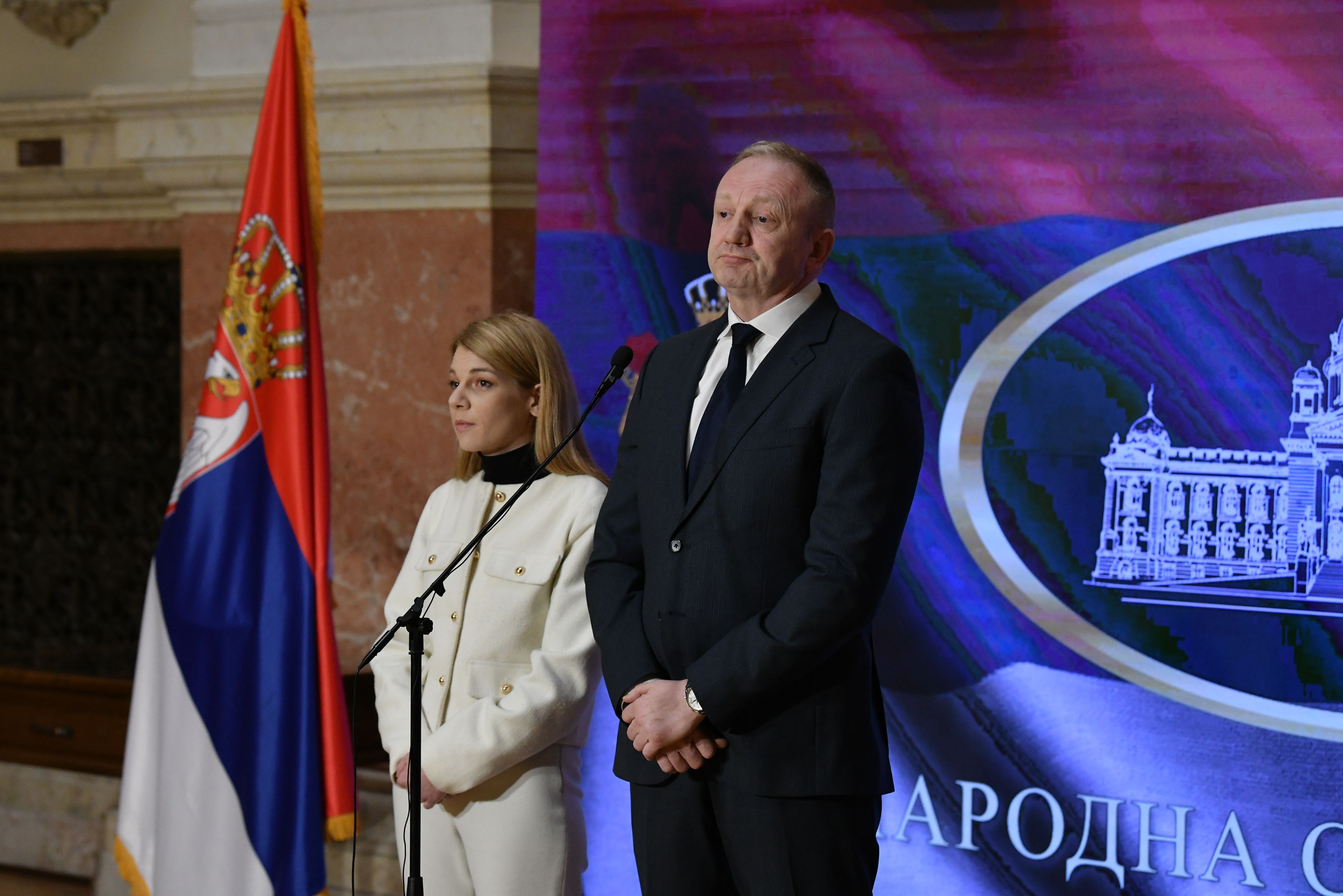 Beograd 20.12.2024. Valentina Reković i Dragan Đilas  Konferencija za štampu povodom prebijanja Dragana Đilasa