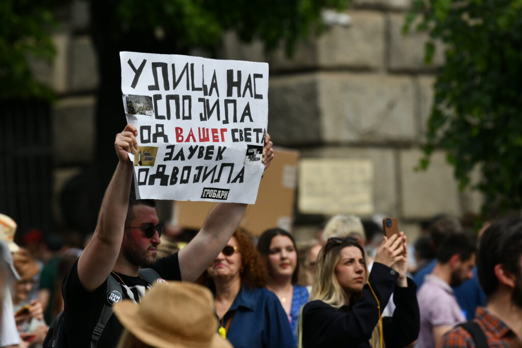 Beograd, 01.05.2025. Vlada Srbije, Kneza Miloša, Međunarodni praznik rada, studenti i sindikati rada organizuju protest, skupovi u Beogradu, šetnja do Vlade Foto: Vesna Lalić/Nova.rs