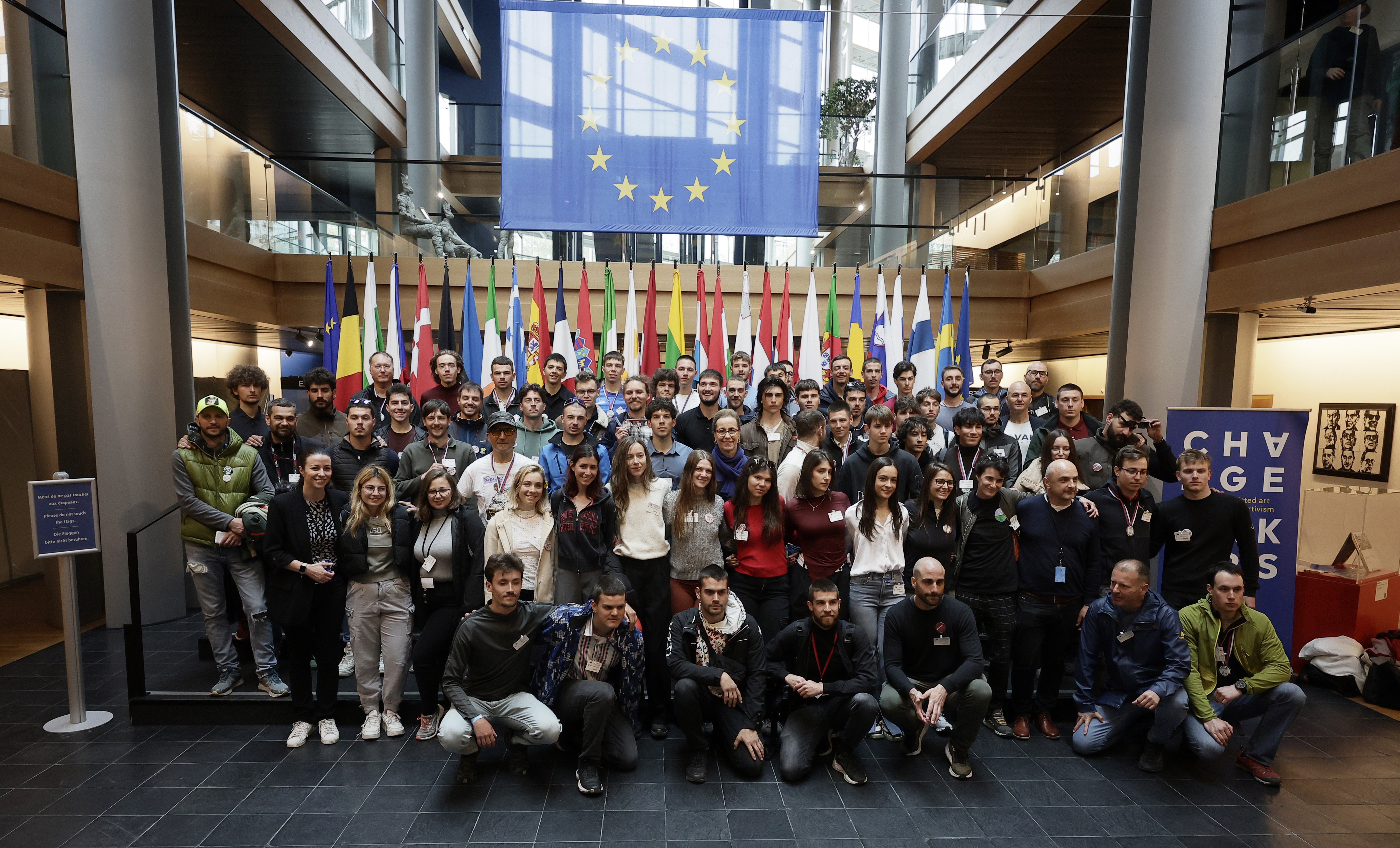 Serbian students on bike journey to protest corruption arrive in Strasbourg