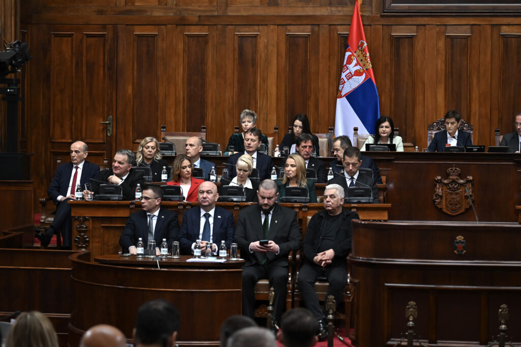 Beograd 16. april 2025. Skupština Srbije, zasedanje, sednica  na čijem dnevnom redu je izbor nove Vlade Srbije drugi dan zasedanja