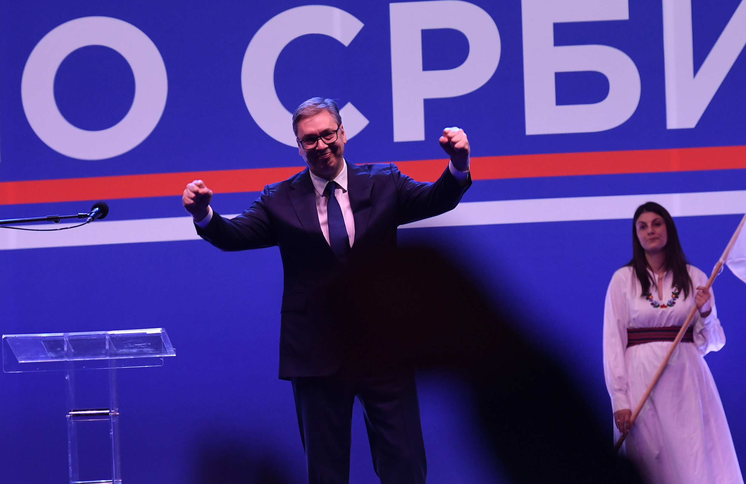 Beograd 12.04.2025. Organizovan dolazak pristalica SNS-a na skup pod nazivom Ne damo Srbiju, povodom osnivanja Pokreta za narod i državu