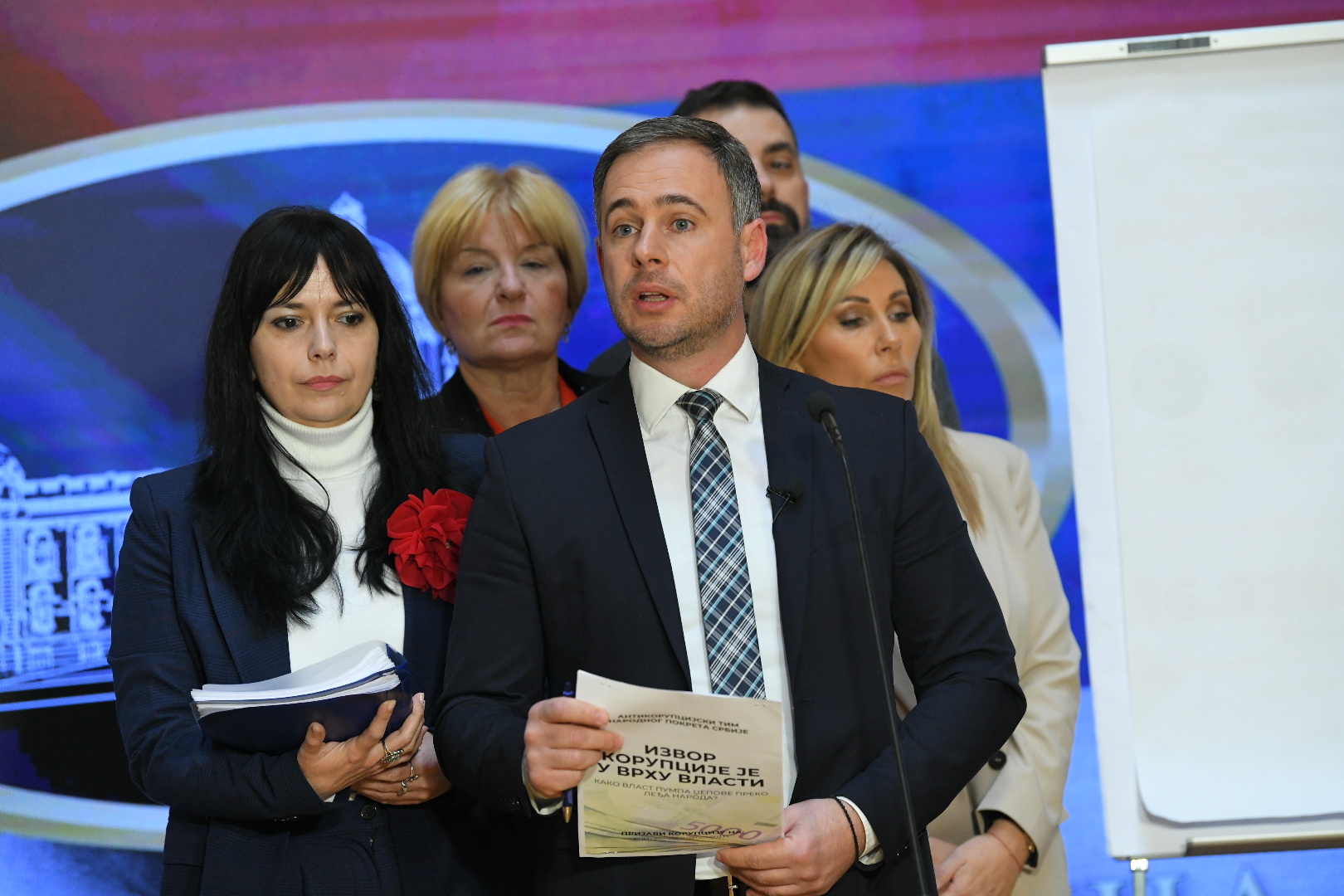 Beograd 25.02.2025. Miroslav Aleksić, Miki Aleksić, Narodni pokret Srbije, konferencija za novinare u Skupštini Srbije,  kzn, kzš, obraćanje,  Foto: Amir Hamzagić/Nova.rs
