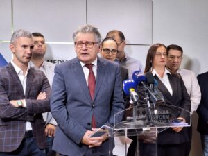 Đorđe Stanković i dr Dragan Milić. Niš, zahtev za smenu predsednika Skupštine grada Igora Novakovića Foto: Miljana Isailović/Nova.rs