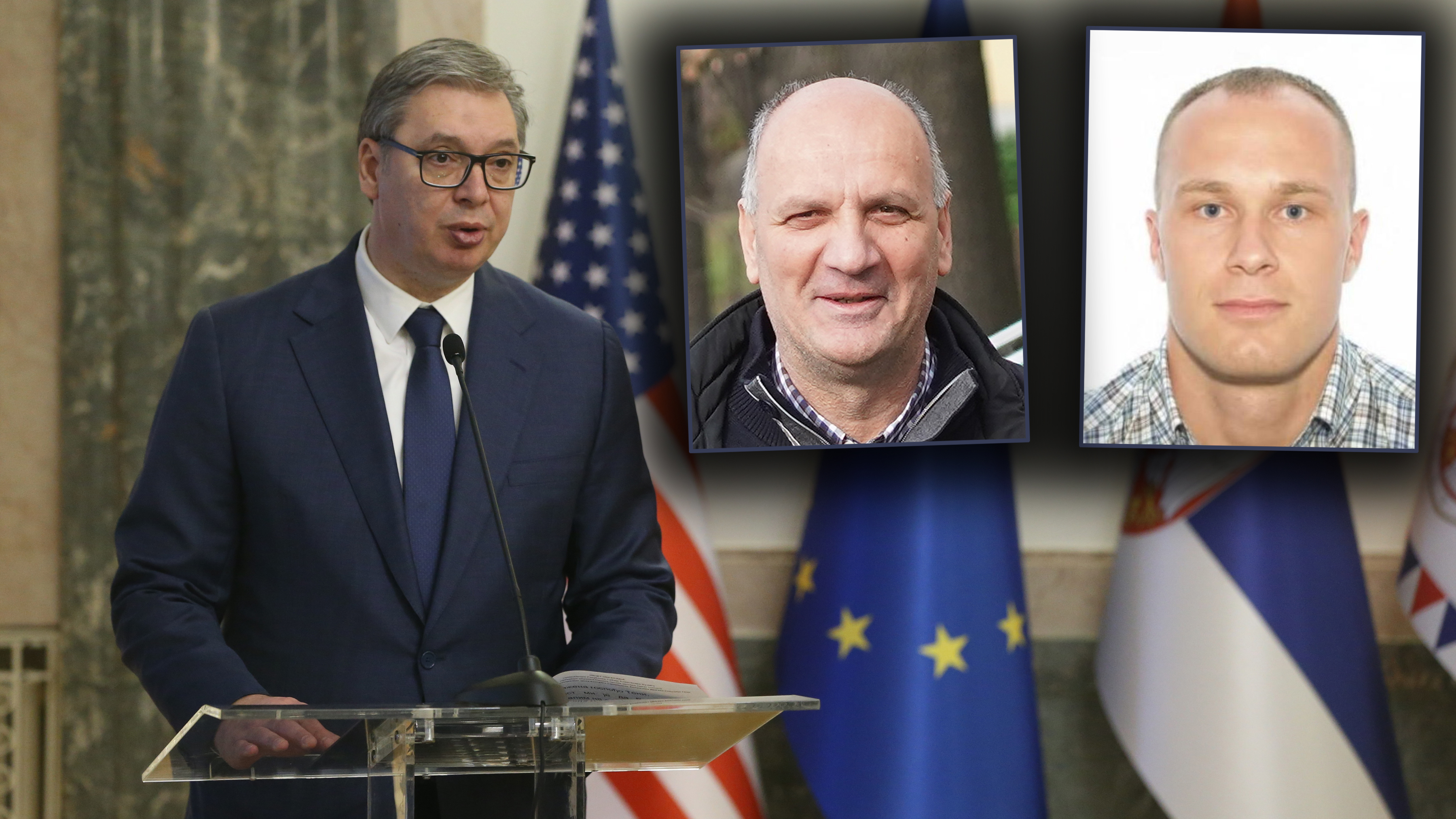 Aleksandar Vučić, advokat Dejan Lazarević i Radoje Zvicer, kombo