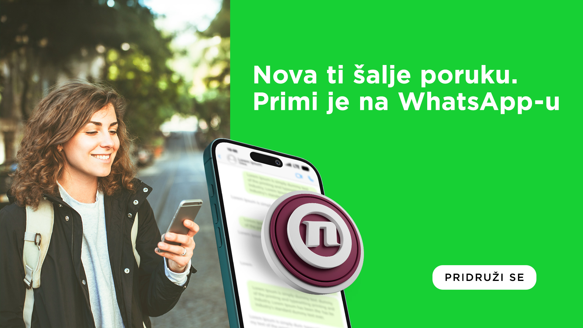 Nova, poruka whats app promo