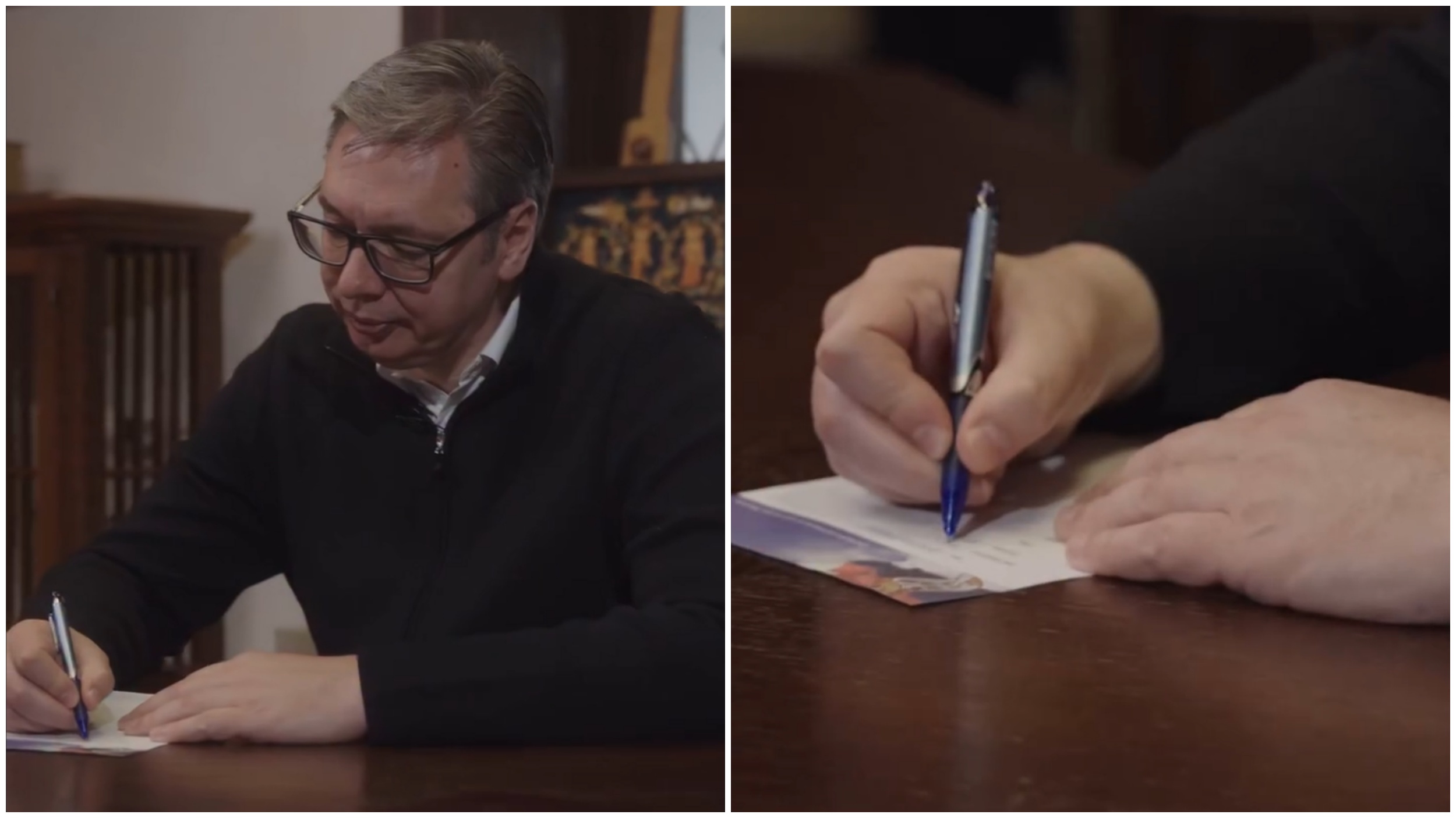 Aleksandar Vučić, Pokret za narod i državu, pristupnica, kombo Foto: Printscreen/Instagram/avucic