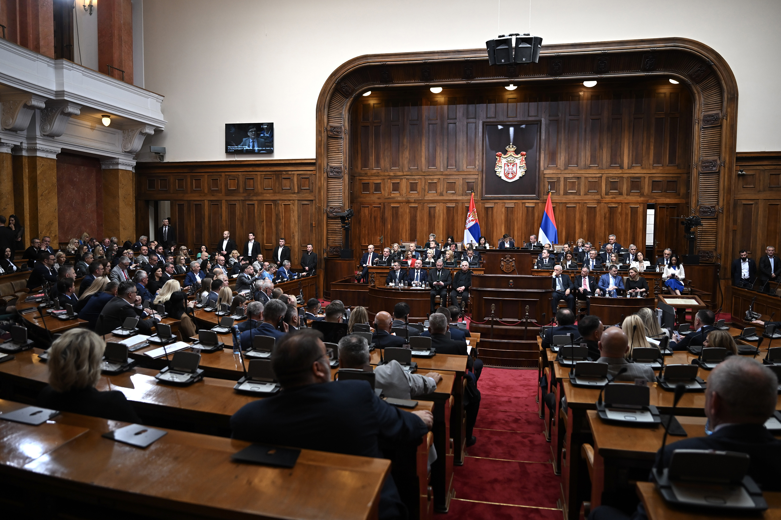 Beograd 16. april 2025. Skupština Srbije, zasedanje, sednica  na čijem dnevnom redu je izbor nove Vlade Srbije drugi dan zasedanja