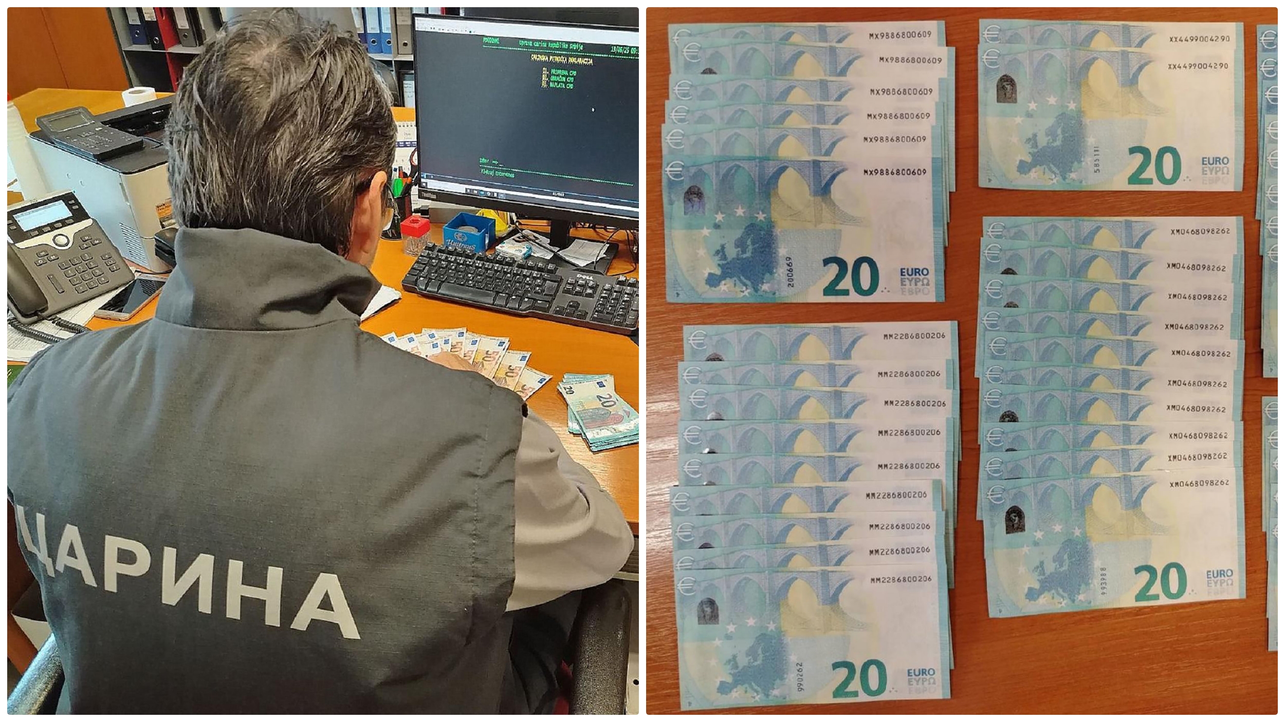 Carinski službenici u Pošti Niš otkrili i zadržali 55 falsifikovanih novčanica