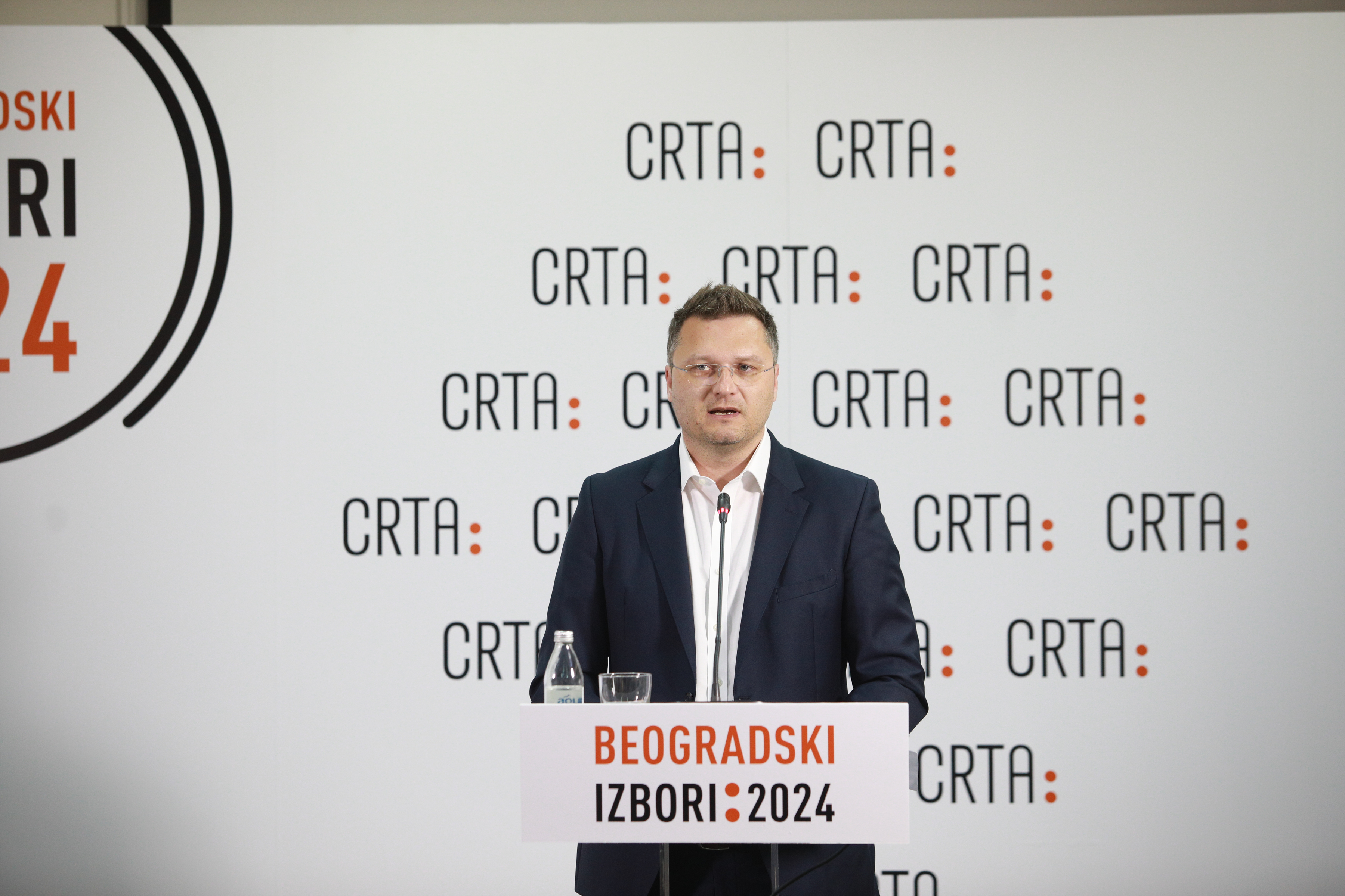 Press conference of the CRTA observation mission on the occasion of the Belgrade elections.Konferencija za medije posmatracke misije CRTA povodom beogradskim izborima.