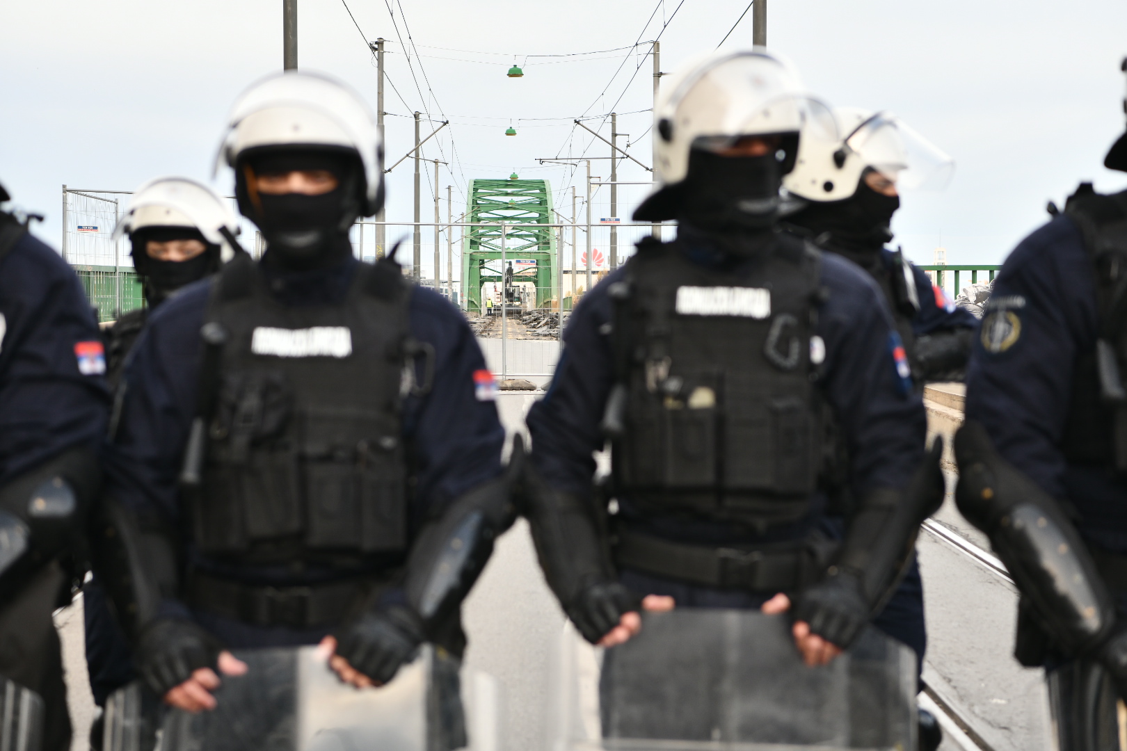 Beograd, 20.11.2024. Stari Savski most, počinje rušenje starog savskog mosta, kordon policije, policijski kordon Foto: Vesna Lalić/Nova.rs