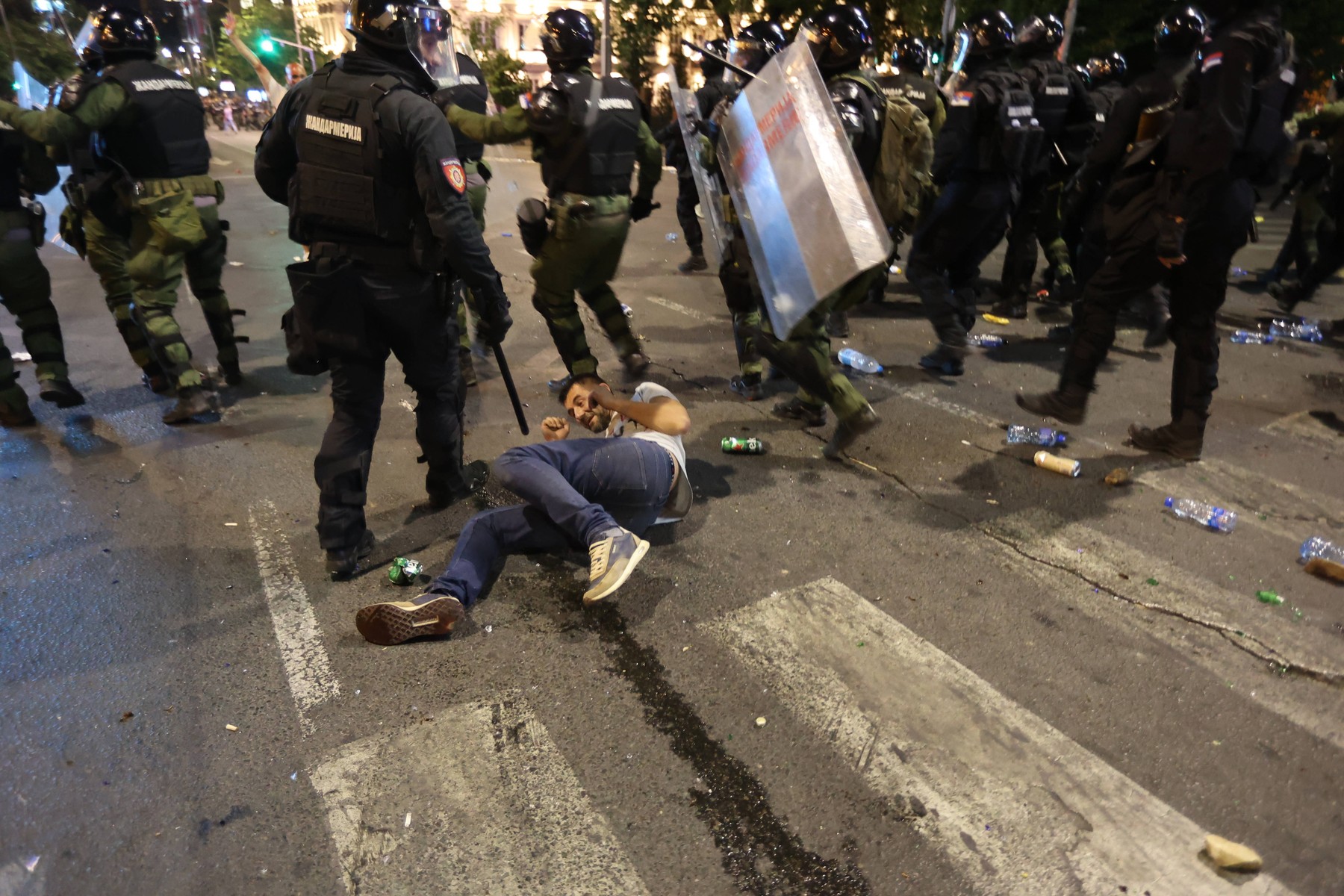 Serbia anti-government rally in Belgrade