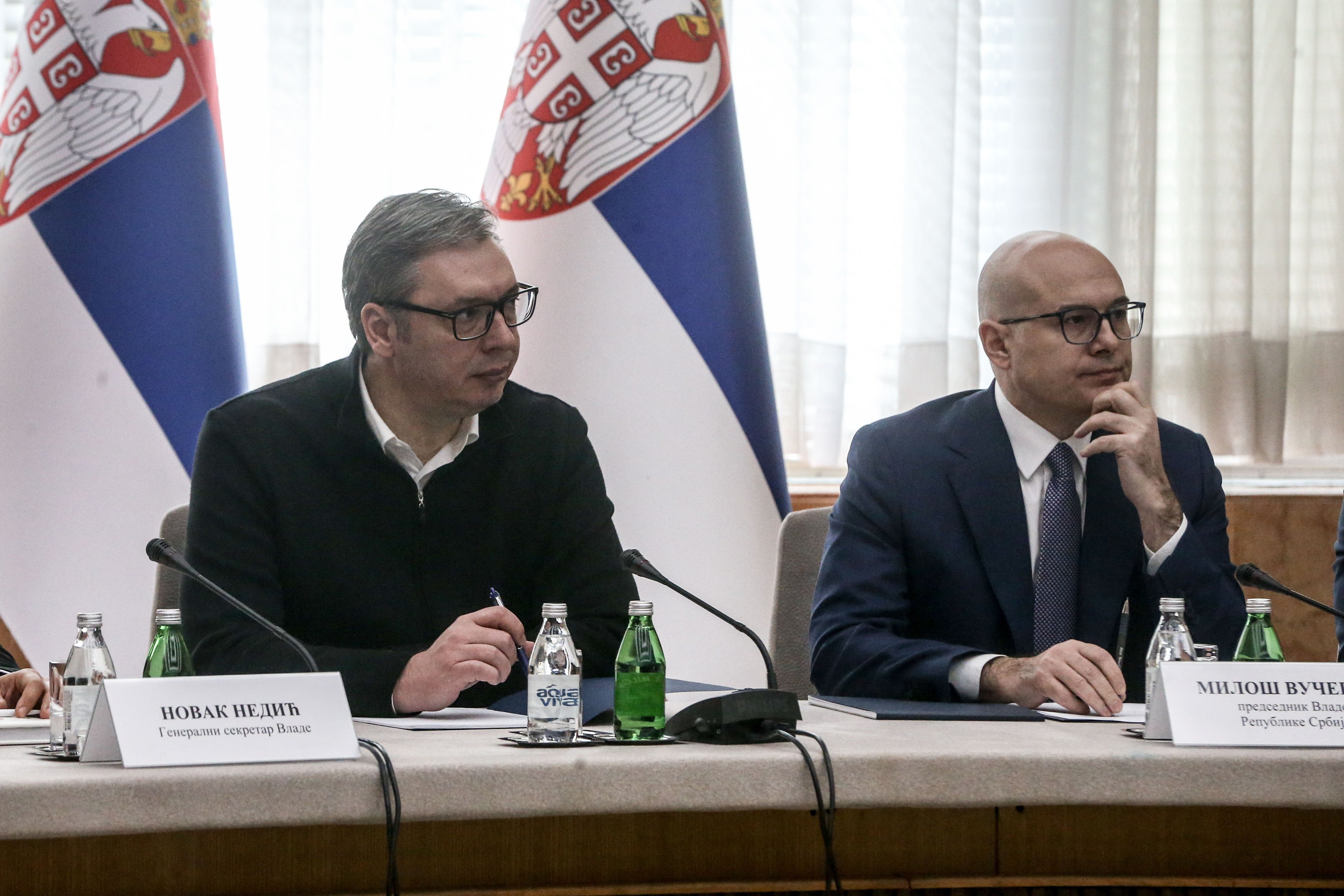 The Government of the Republic of Serbia held a session in the Palace of Serbia.Vlada Republike Srbije odrzala je sednicu u Palati Srbija.