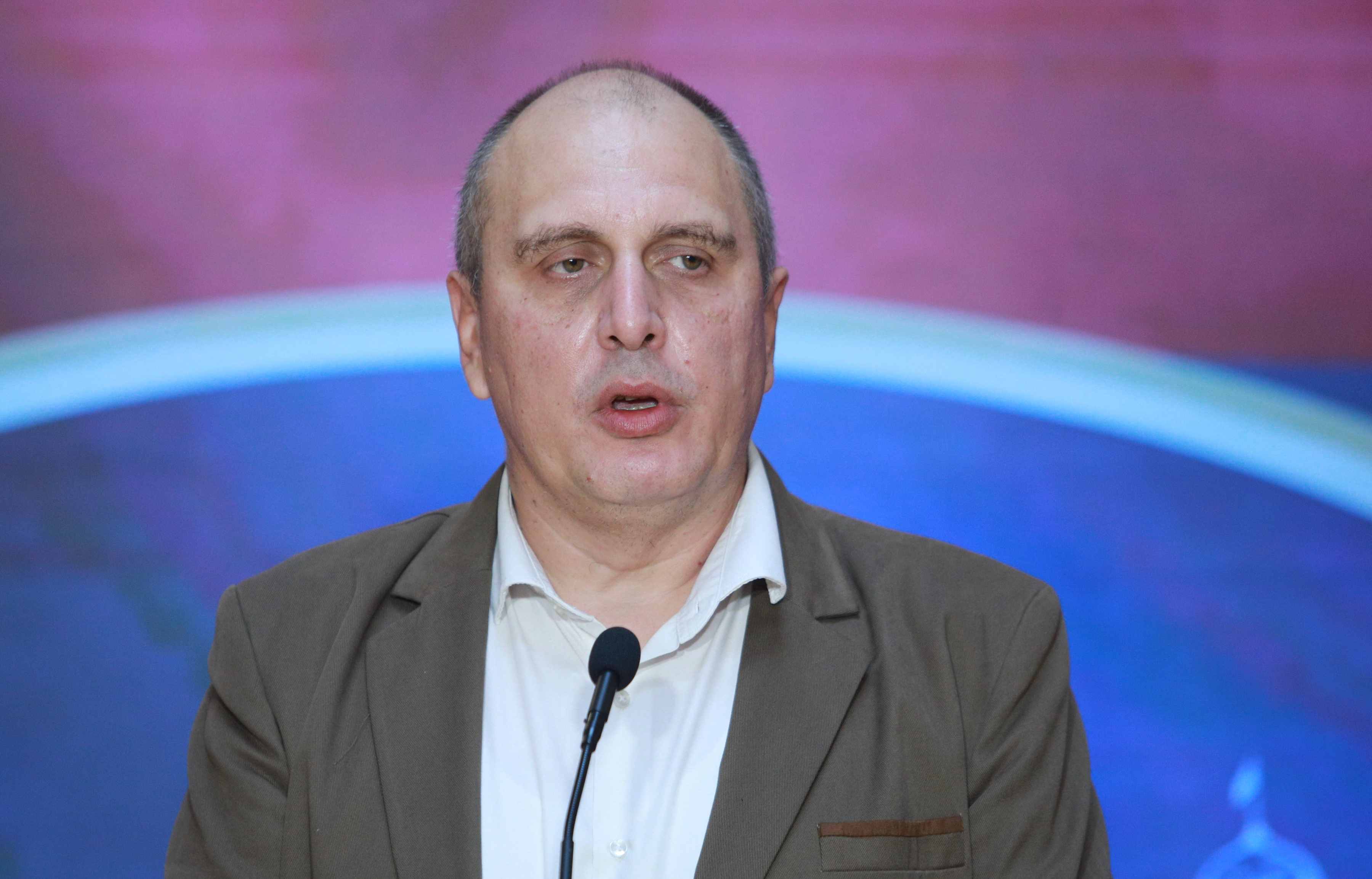 In the House of the National Assembly, a press conference was held for MPs Zeljko Veselinovic and Djordje Djordjic.