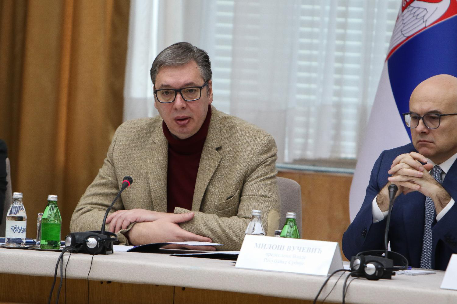 Mesto: Beograd
Datum: Sat Jan 04 10:41:50 CET 2025
Dogadjaj: POLITIKA - Sednica Vlade Srbije kojoj je prisustvovao predsednik Srbije Aleksandar Vučić
Fotoreporter: Milica Vučković
Ličnosti: Aleksandar Vučić, Miloš Vučević
Izvor: FoNet