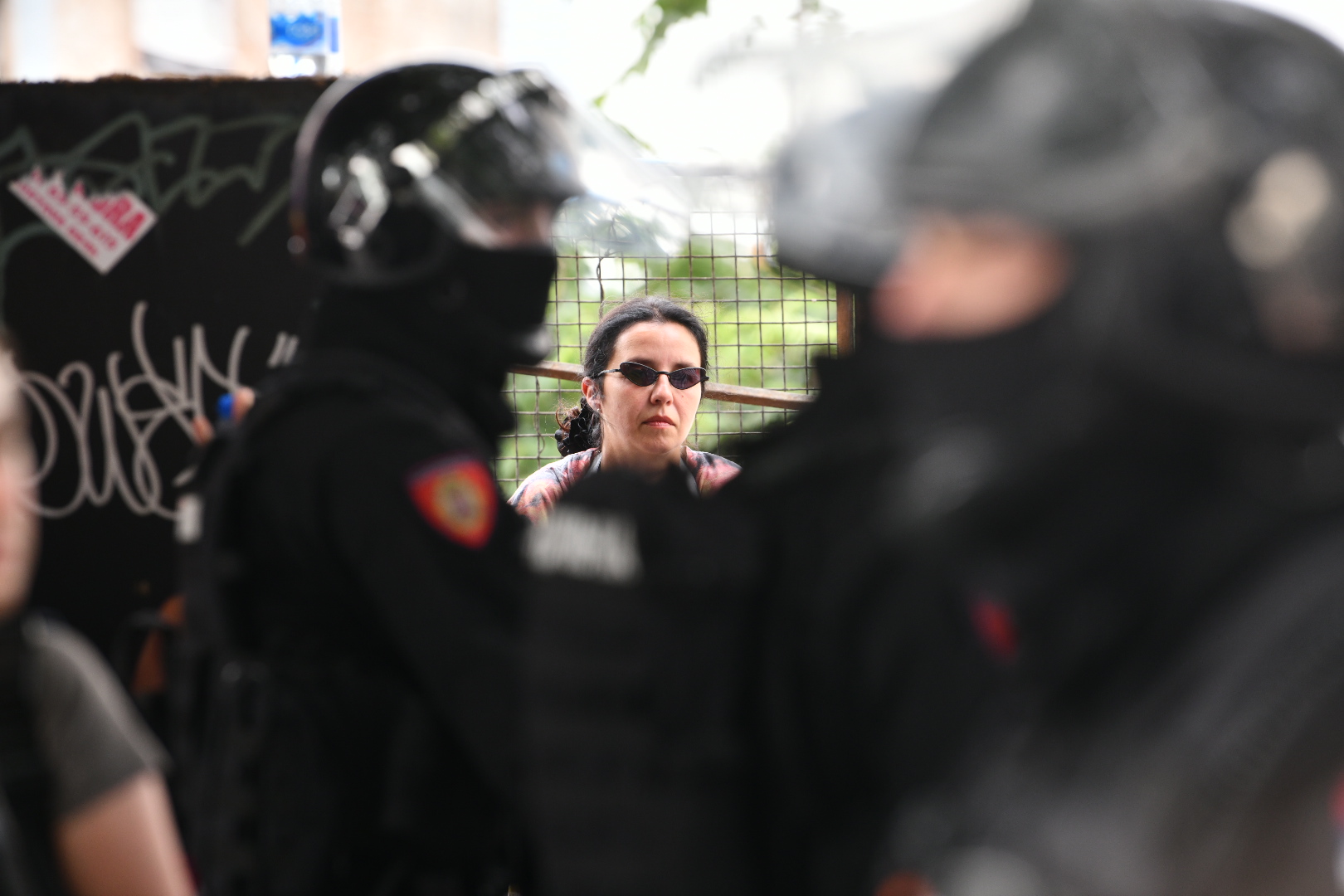 Bojana Vunturišević na blokadi na Zelenom Vencu FOTO: Vesna Lalić / Nova.rs