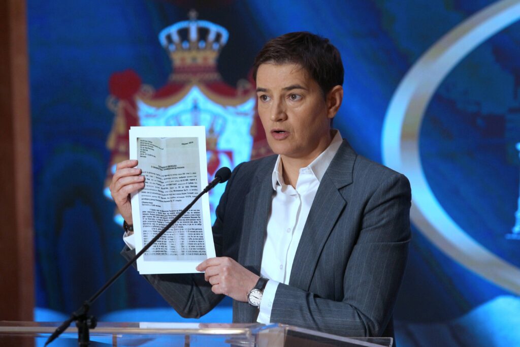 Beograd, 20.12.2024. - Predsednica Skupstine Srbije Ana Brnabic odrzala je konferenciju za novinare, danas u holu Doma Narodne skupstine. (BETAPHOTO/MILAN OBRADOVIC)