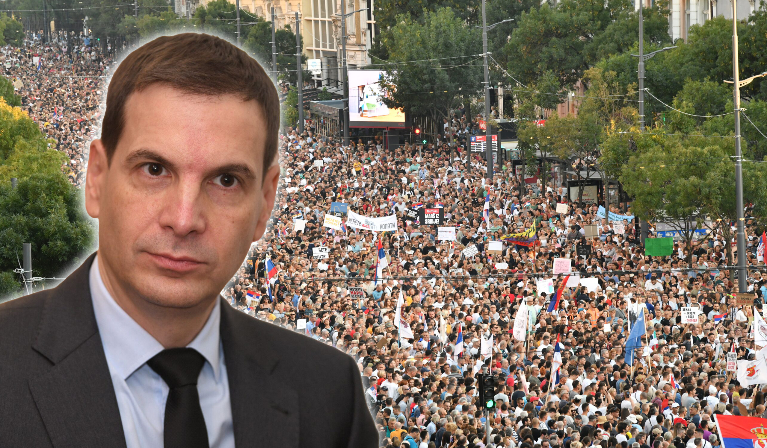 Protest protiv rudarenja litijuma. Miloš Jovanović kombo