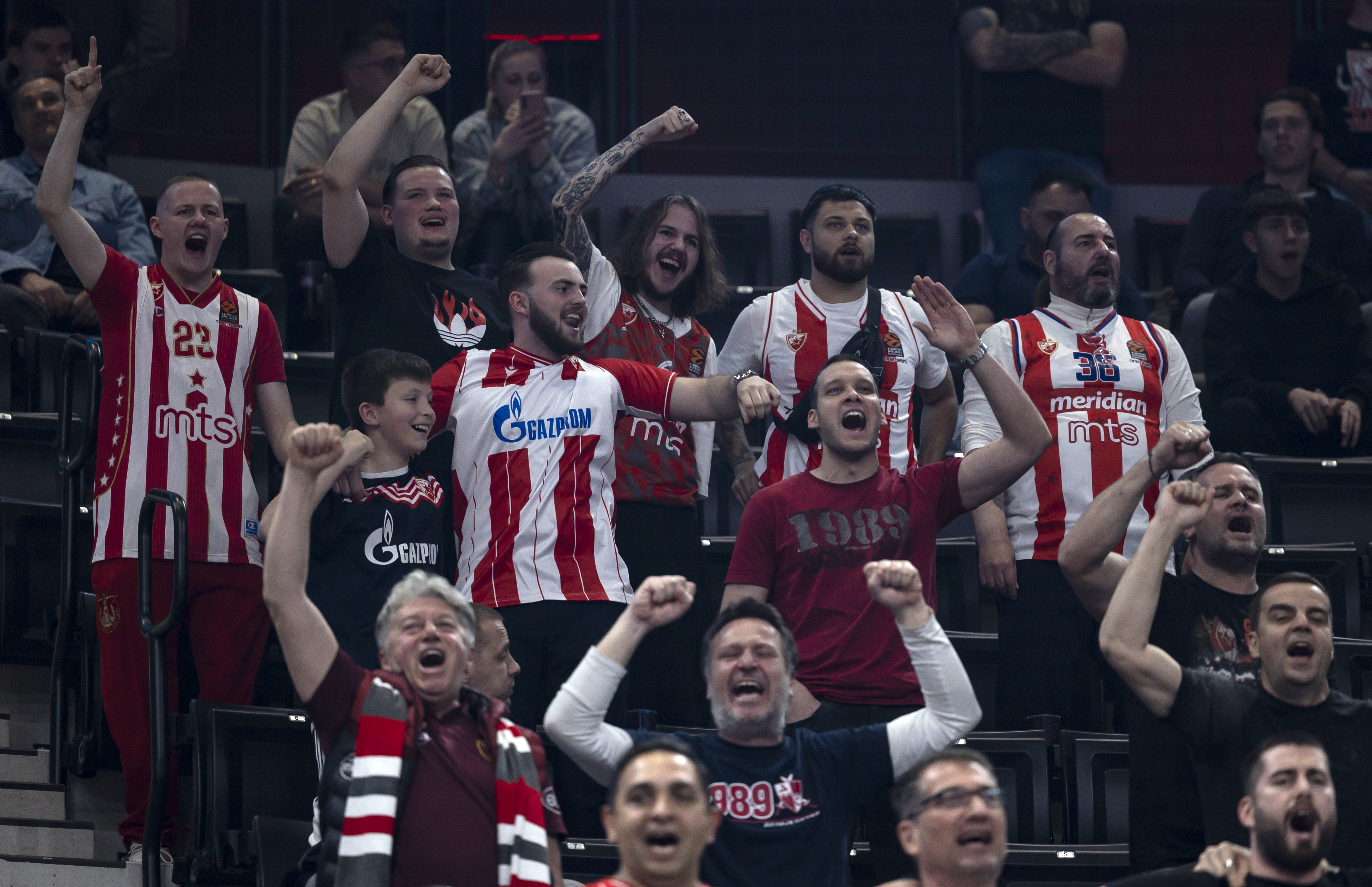 during the 2024/2025 Turkish Airlines EuroLeague Play In match between FC Bayern Munich v Crvena Zvezda at SAP Garden on April 15, 2025 in Munich, Germany. (Photo by Vatroslav Hladny/Starsport.rs ©)