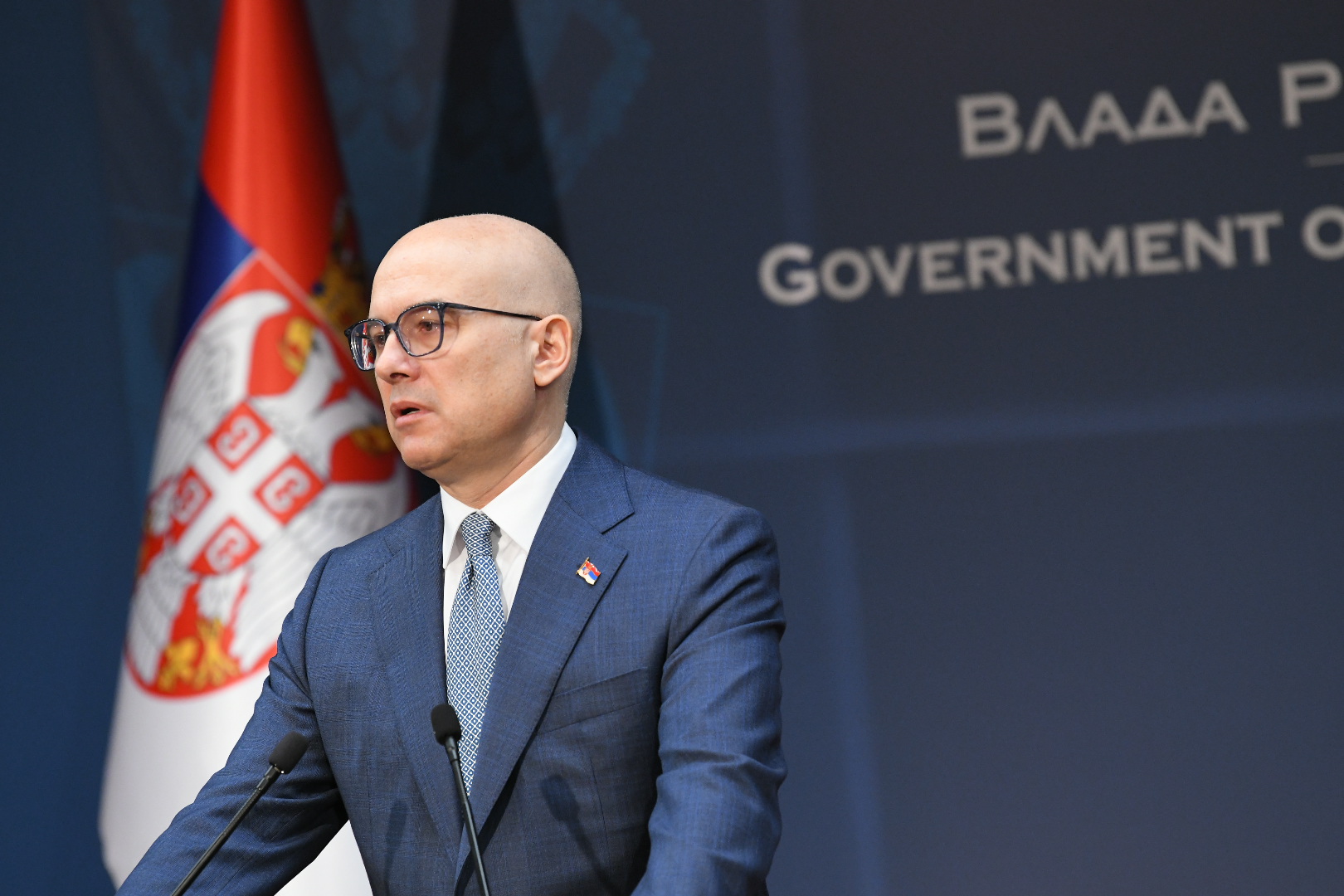 Beograd 28.01.2025  obraćanje, ostavka Miloš Vučević  foto amir hamzagic