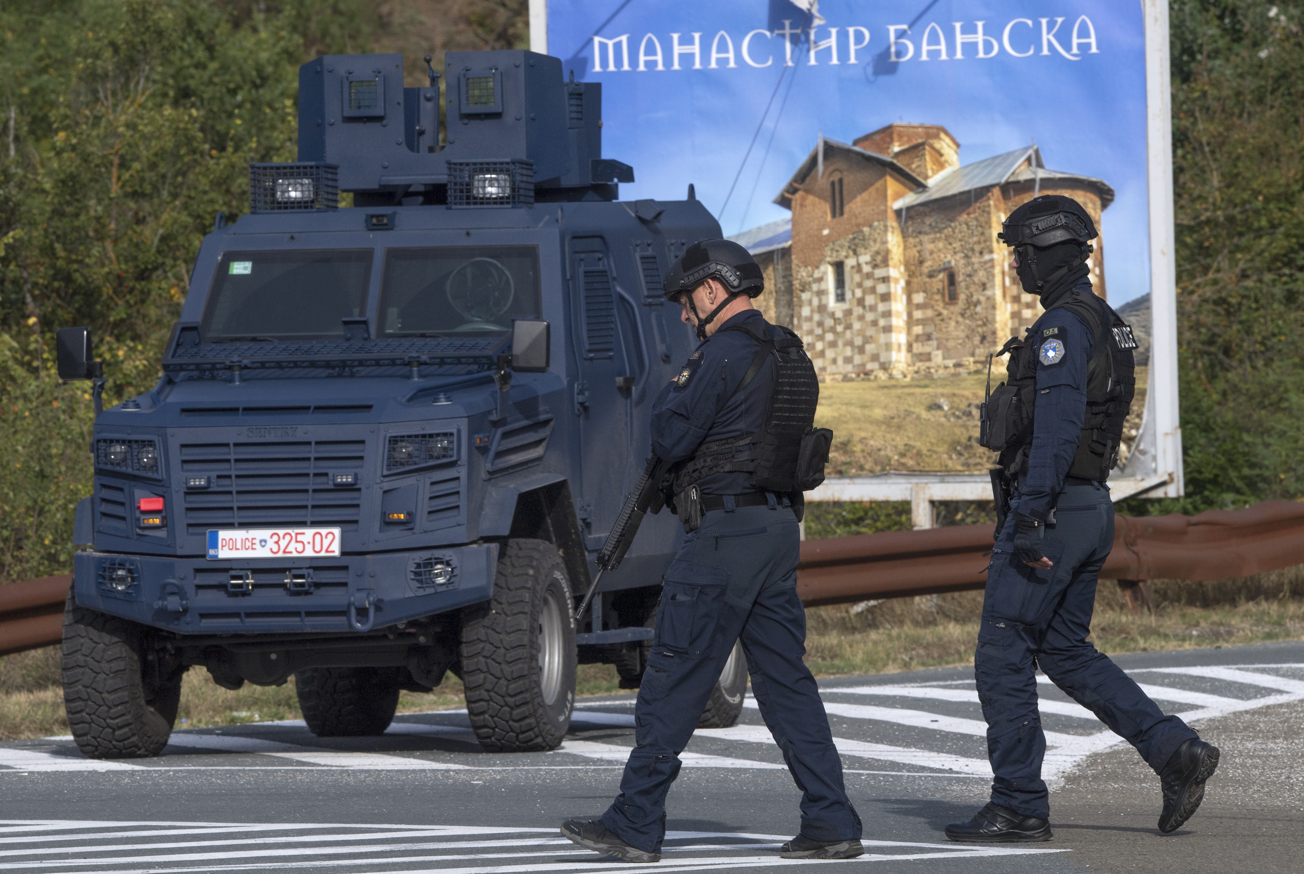 Police control Banjska village area following Kosovo monastery siege
