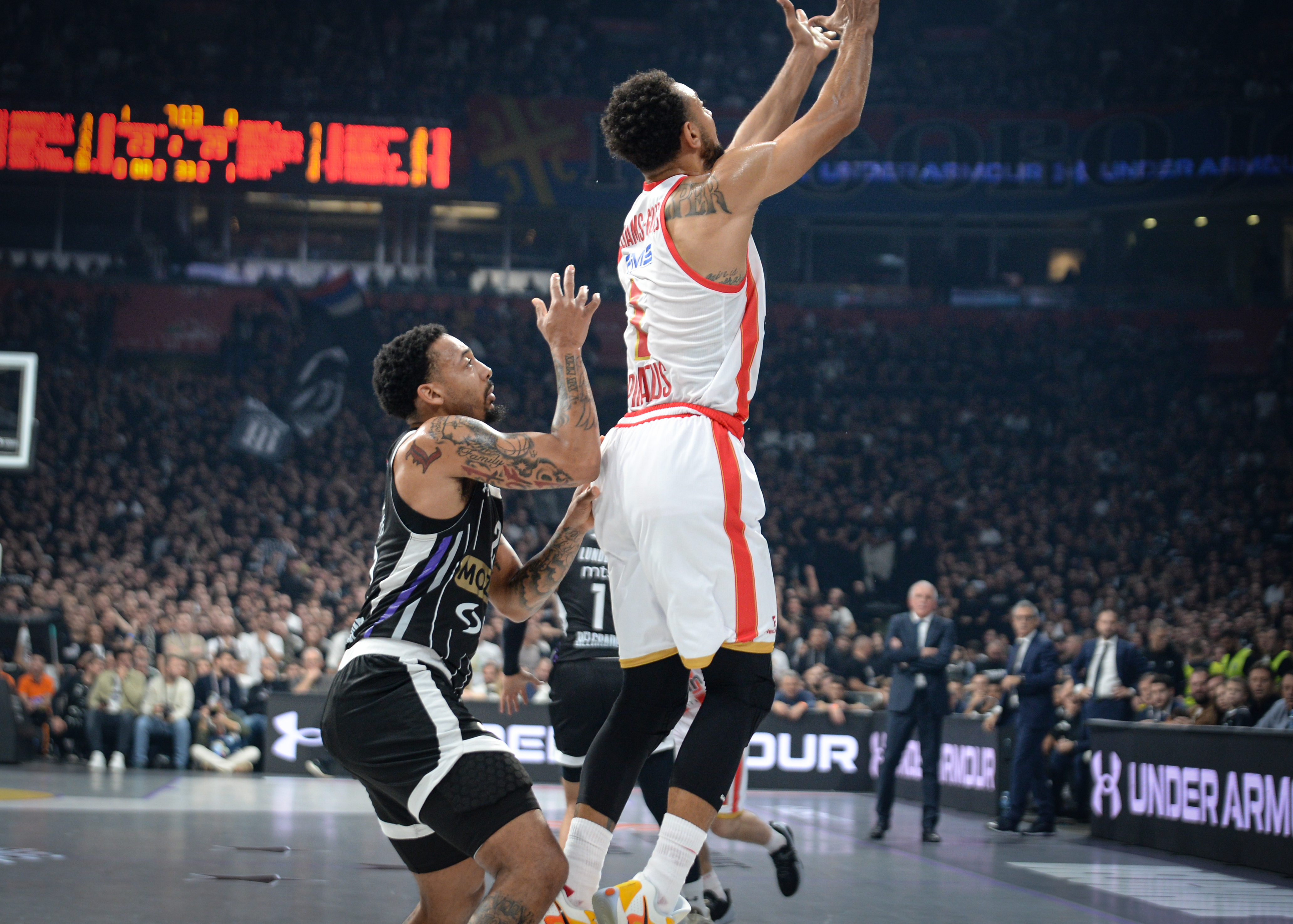 Beograd 28.11.2024. Partizan, Olimpijakos, Olympiacos, košarka, utakmica u Beogradskoj areni Foto: Janko Anđelić