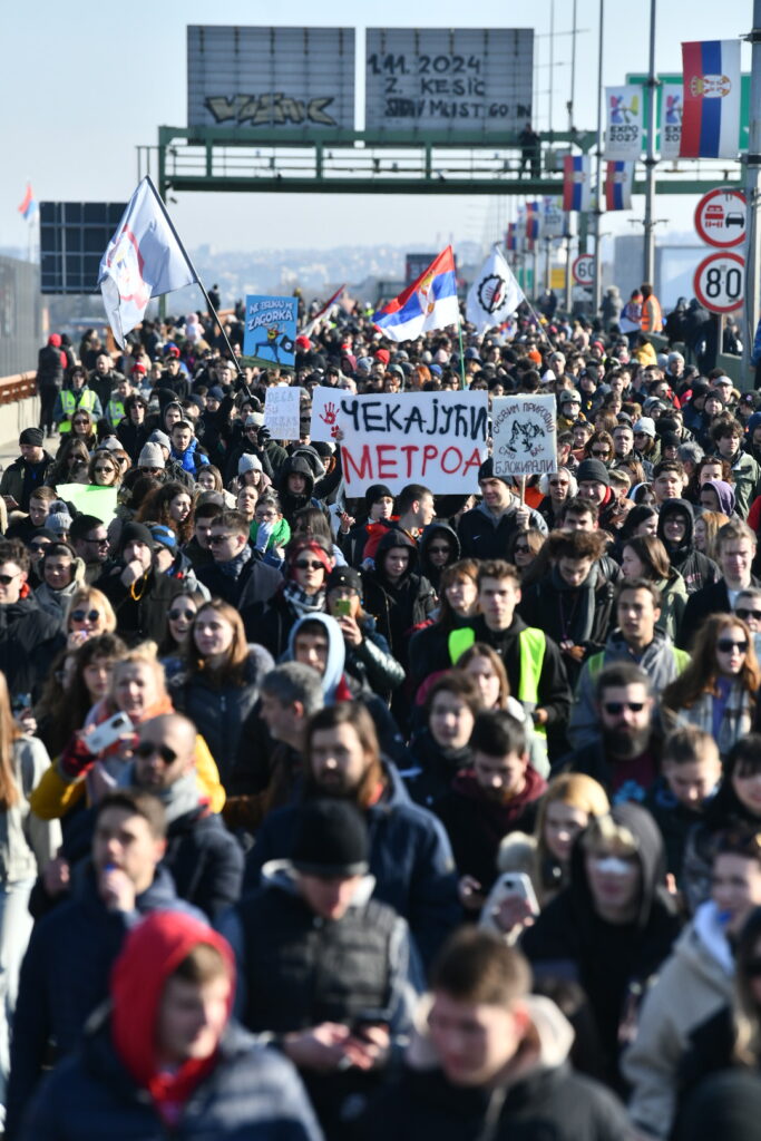 Beograd, 09.02.2025. Gazela, Studenti i poljoprivrednici, blokada Gazele, Foto: Vesna Lalić/Nova.rs
