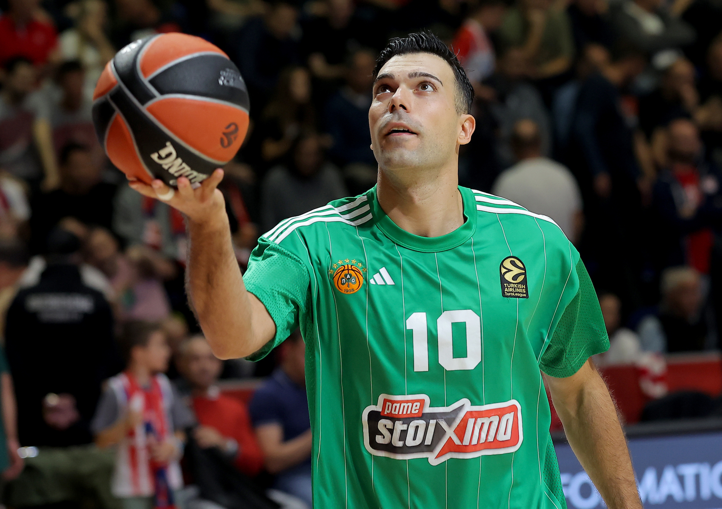 Kostas Sloukas of Panathinaikos during regular season round 7 Euroleague basketball match between Crvena Zvezda (Red Star) and Panathinaikos in Belgrade, Serbia on Nov. 1, 2023.
 (credit image &amp; photo: Pedja Milosavljevic / STARSPORT)