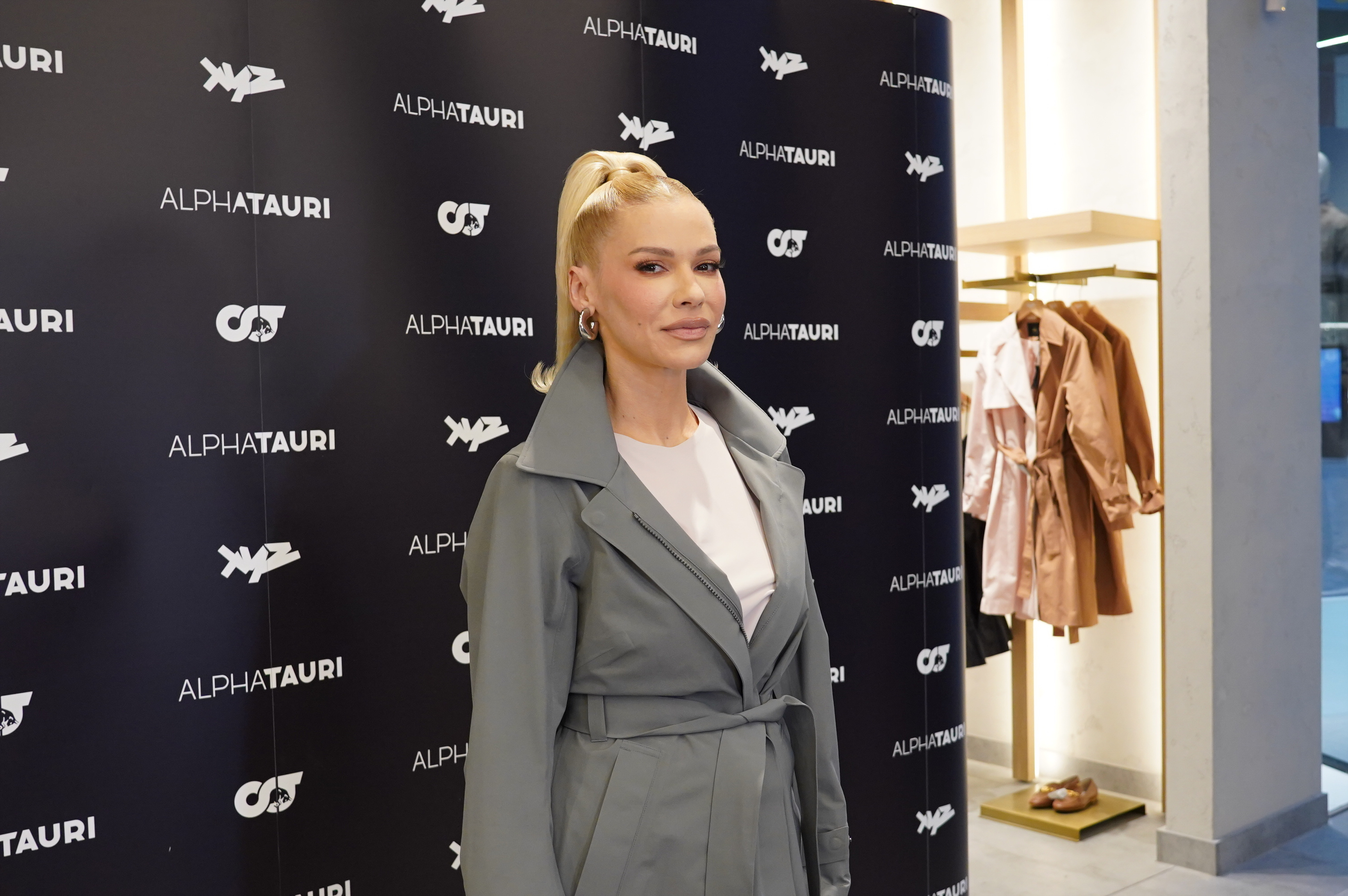 Natasa Bekvalac and Tijana Bogicevic at the Alphatauri brand promotion in the XYZ store in TC Galerija.Natasa Bekvalac i Tijana Bogicevic na promociji brenda Alphatauri u prodavnici XYZ u TC Galerija.