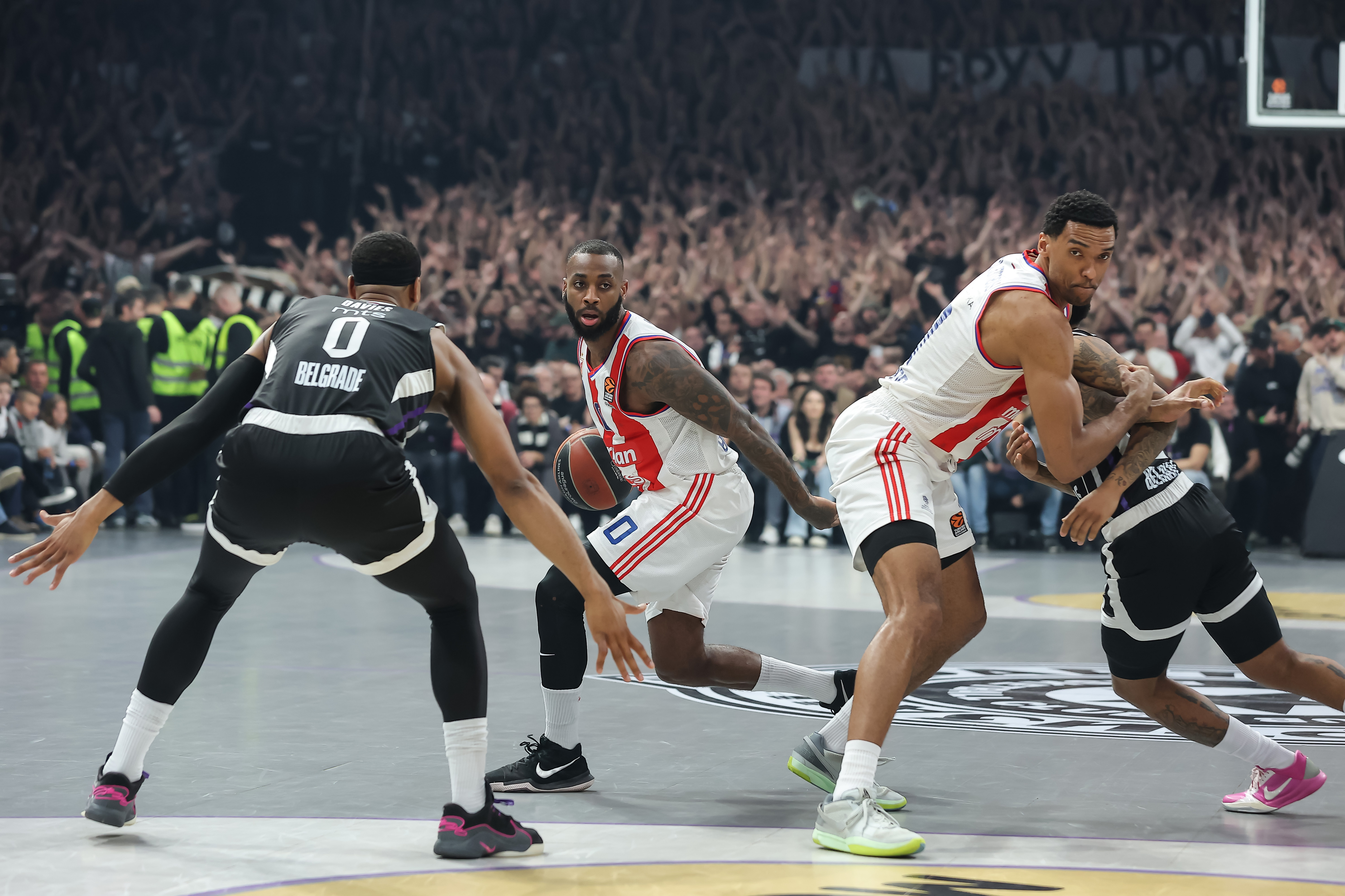 2024/2025 Turkish Airlines EuroLeague match between Crvena Zvezda Meridianbet Belgrade v Partizan Mozzart Bet Belgrade - Turkish Airlines EuroLeague at Belgrade Arena on January 31, 2025 in Belgrade, Serbia. (Photo by Pedja Milosavljevic/Starsport.rs ©)