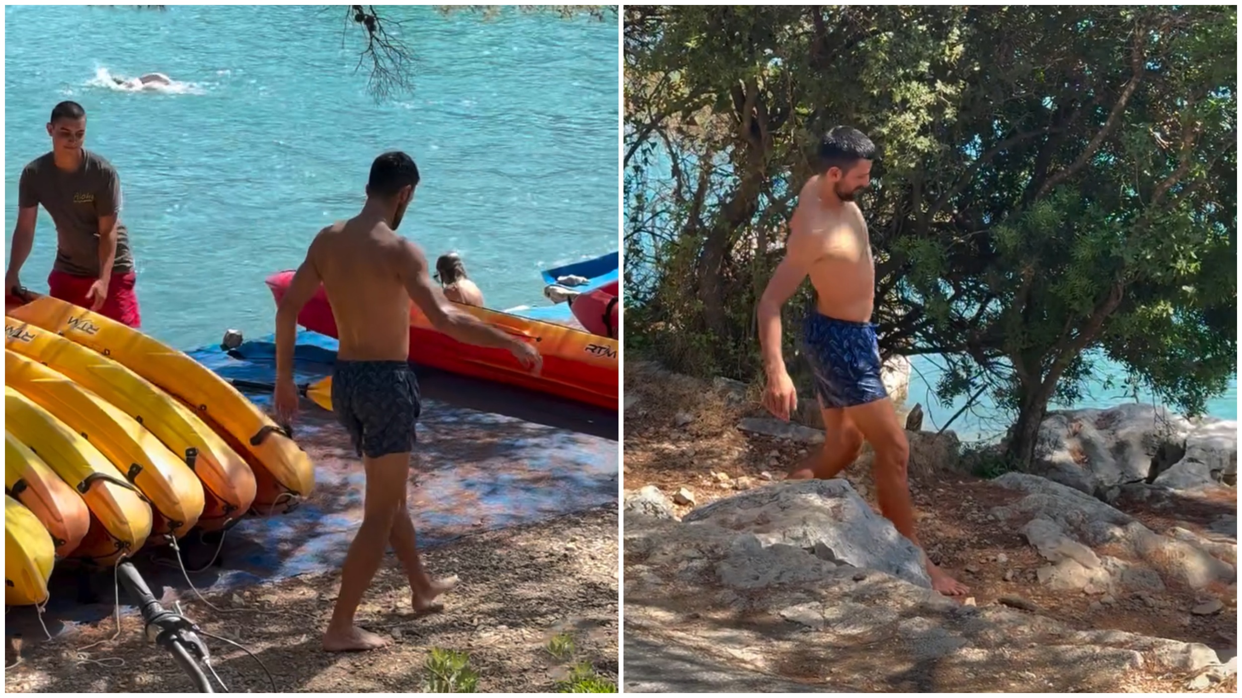 Novak Đoković, Mljet, Hrvatska, more, odmor, letovanje, kombo Foto: Printscreen/Instagram/mljet_aloha_rentabike