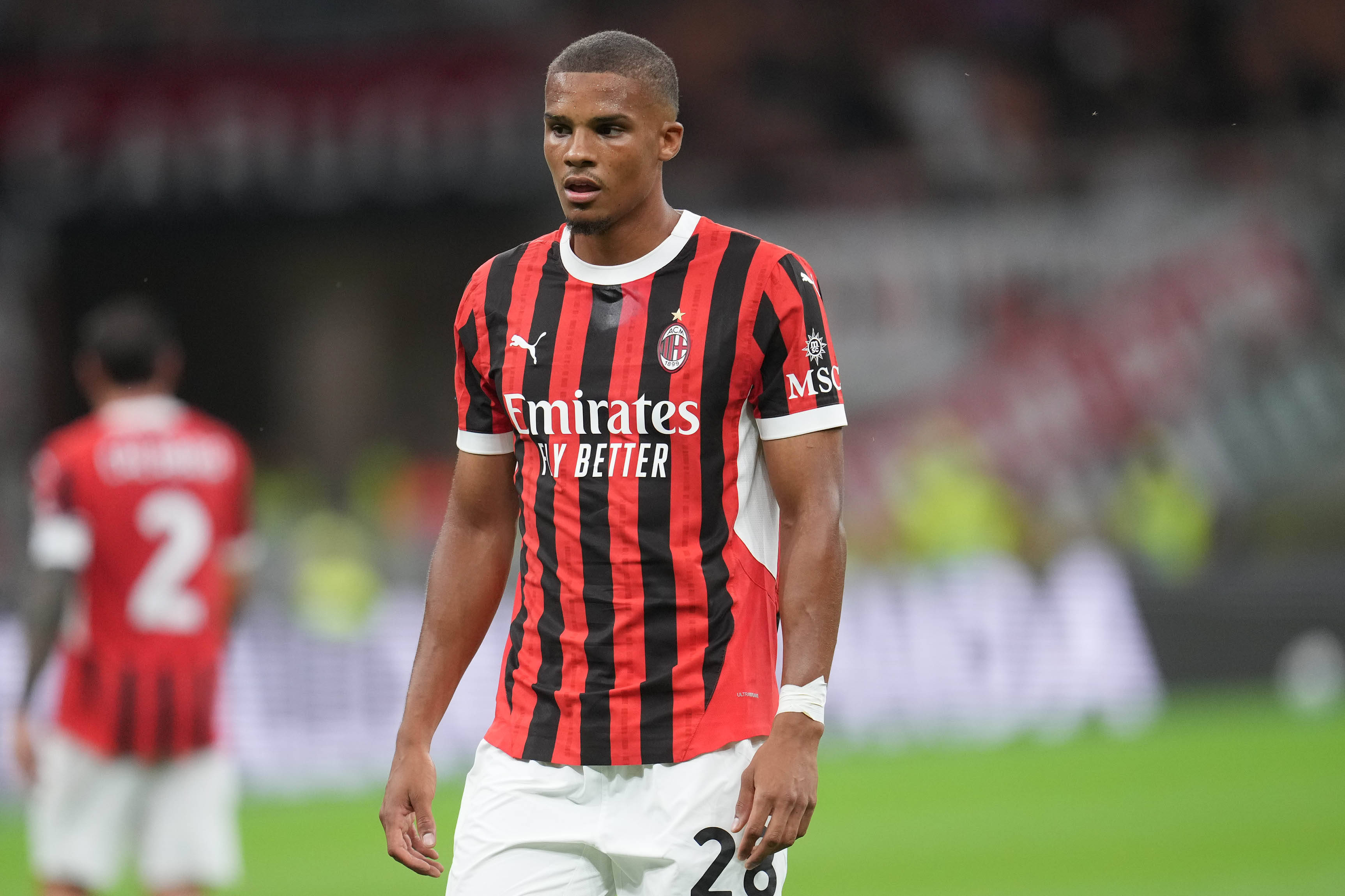 MILANO, ITALY - JANUARY 18: Malick Thiaw of AC MILAN .during the Serie A match at SAN SIRO Stadium on January 2025 in MI