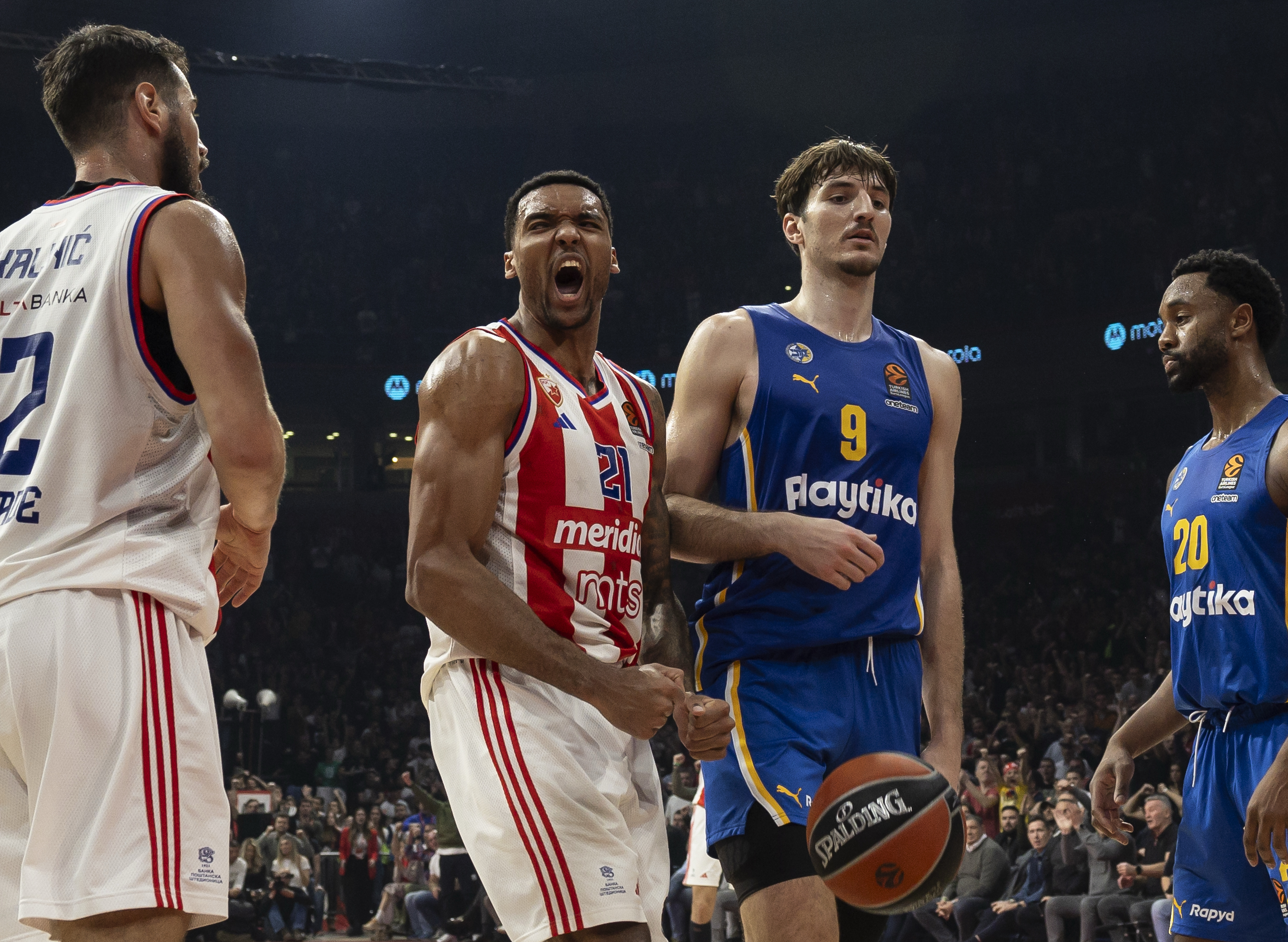 during the 2024/2025 Turkish Airlines EuroLeague match between Crvena Zvezda Meridianbet Belgrade and Maccabi at Belgrade Arena on December 20, 2024 in Belgrade, Serbia. (Photo by Srdjan Stevanovic/Starsport.rs ©)